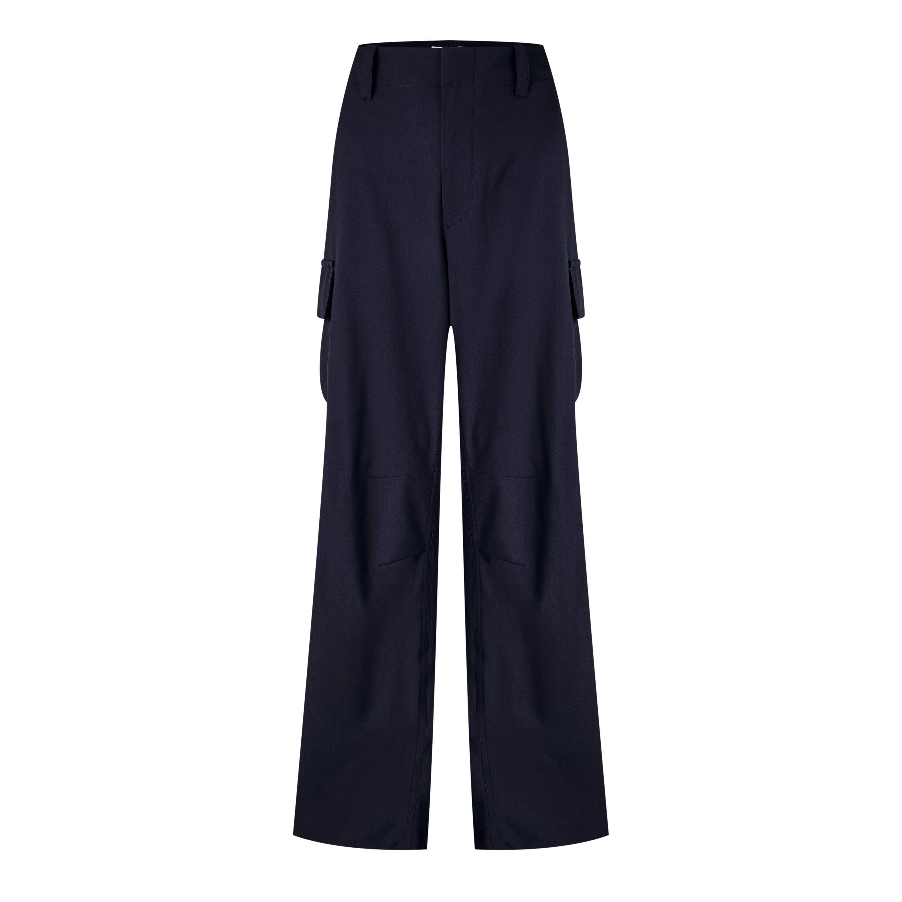 Dark Blue - Bottega Veneta - Women's Wide Leg Trousers - 1