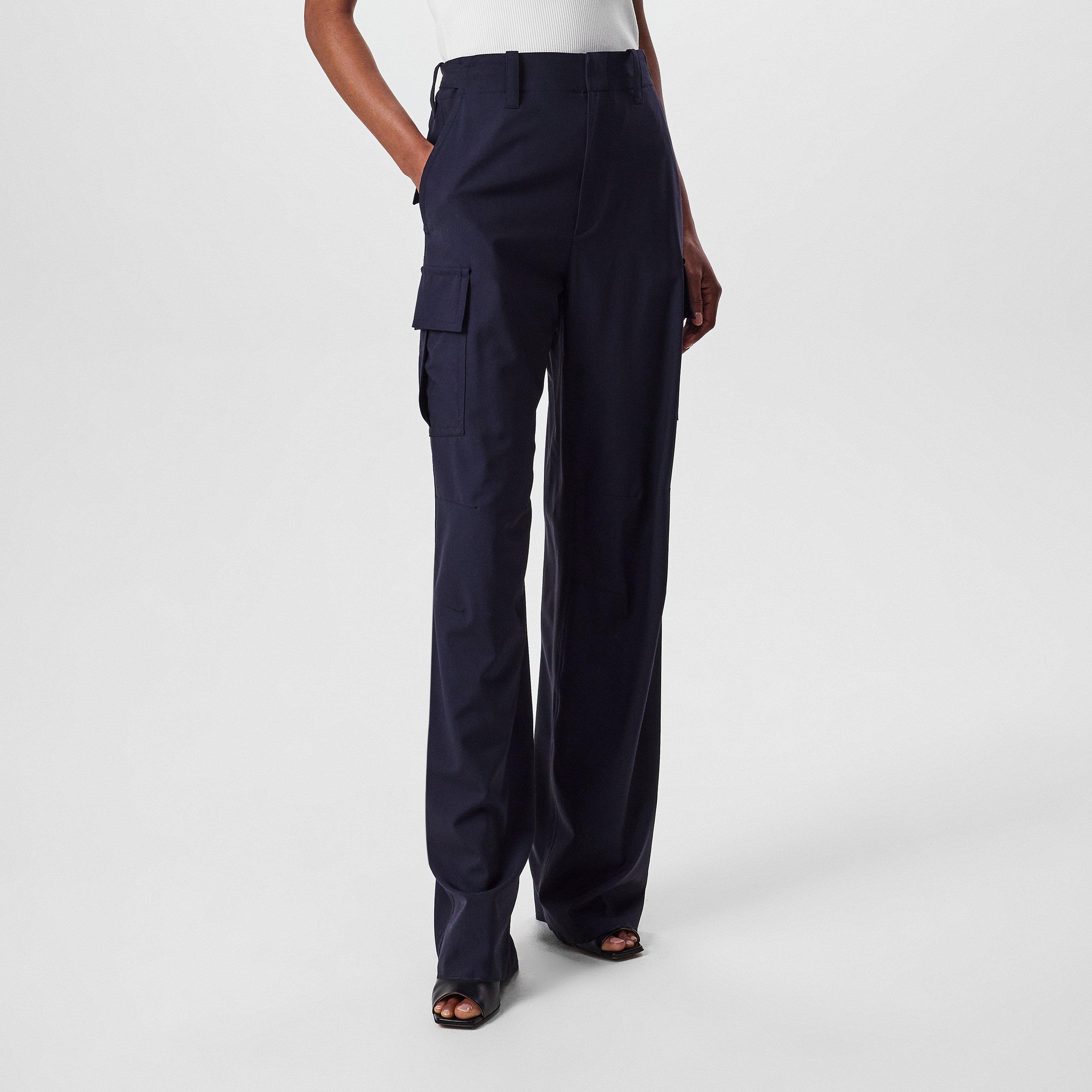 Dark Blue - Bottega Veneta - Women's Wide Leg Trousers - 3