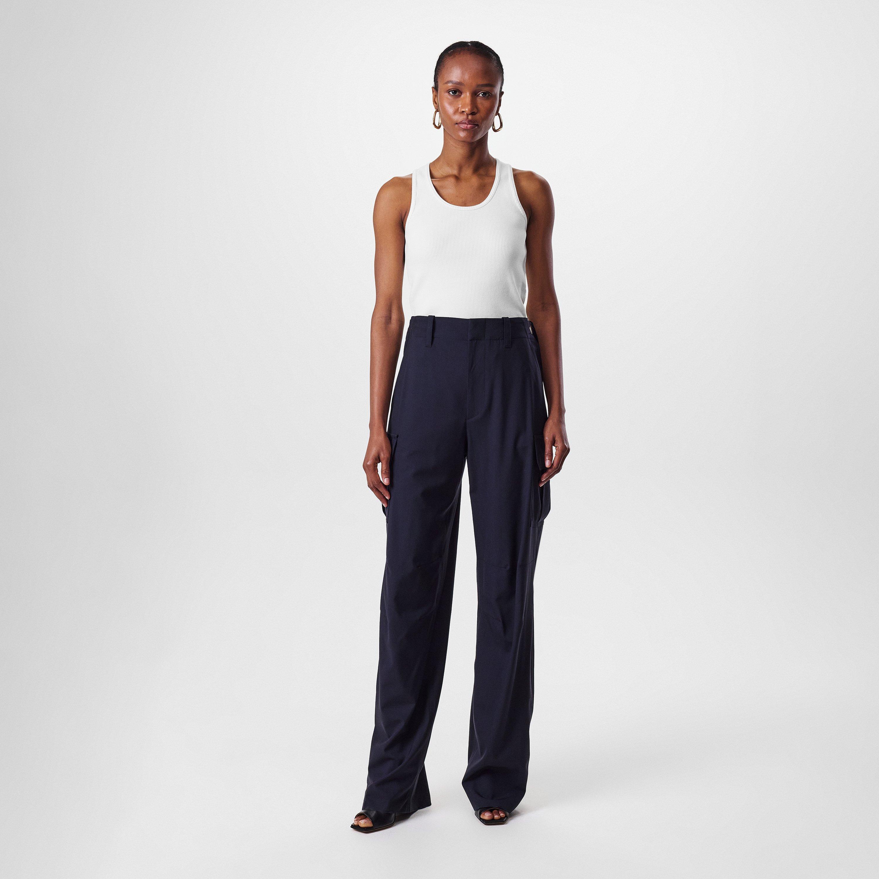 Dark Blue - Bottega Veneta - Women's Wide Leg Trousers - 6