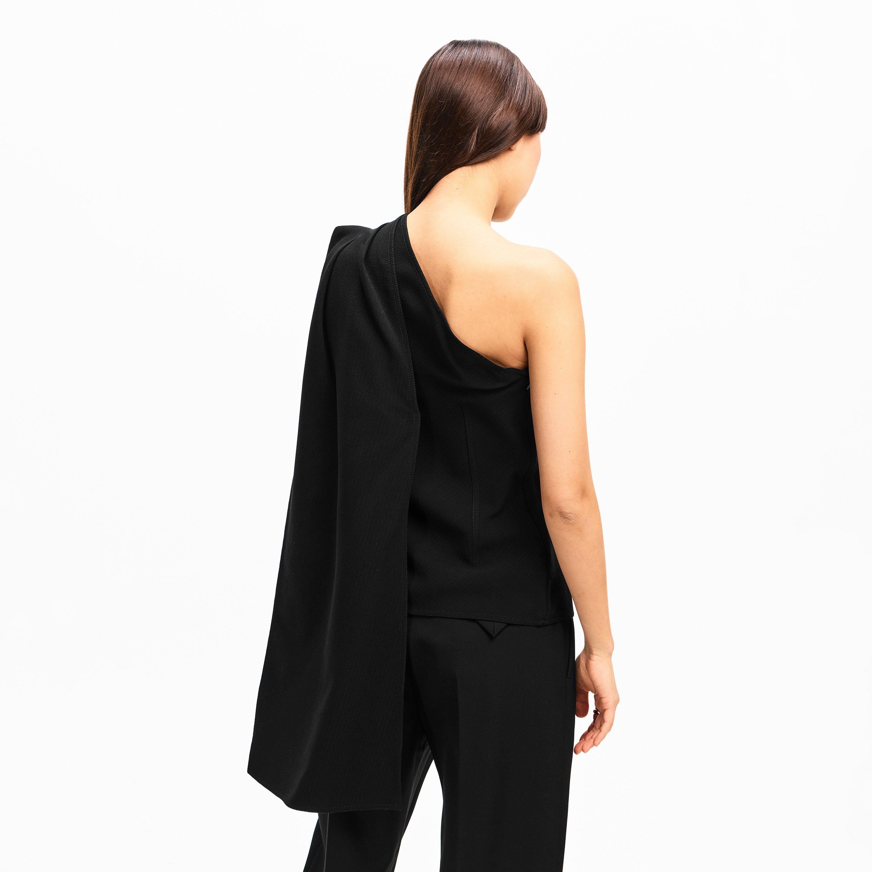Black - Bottega Veneta - One Shoulder Top - 4