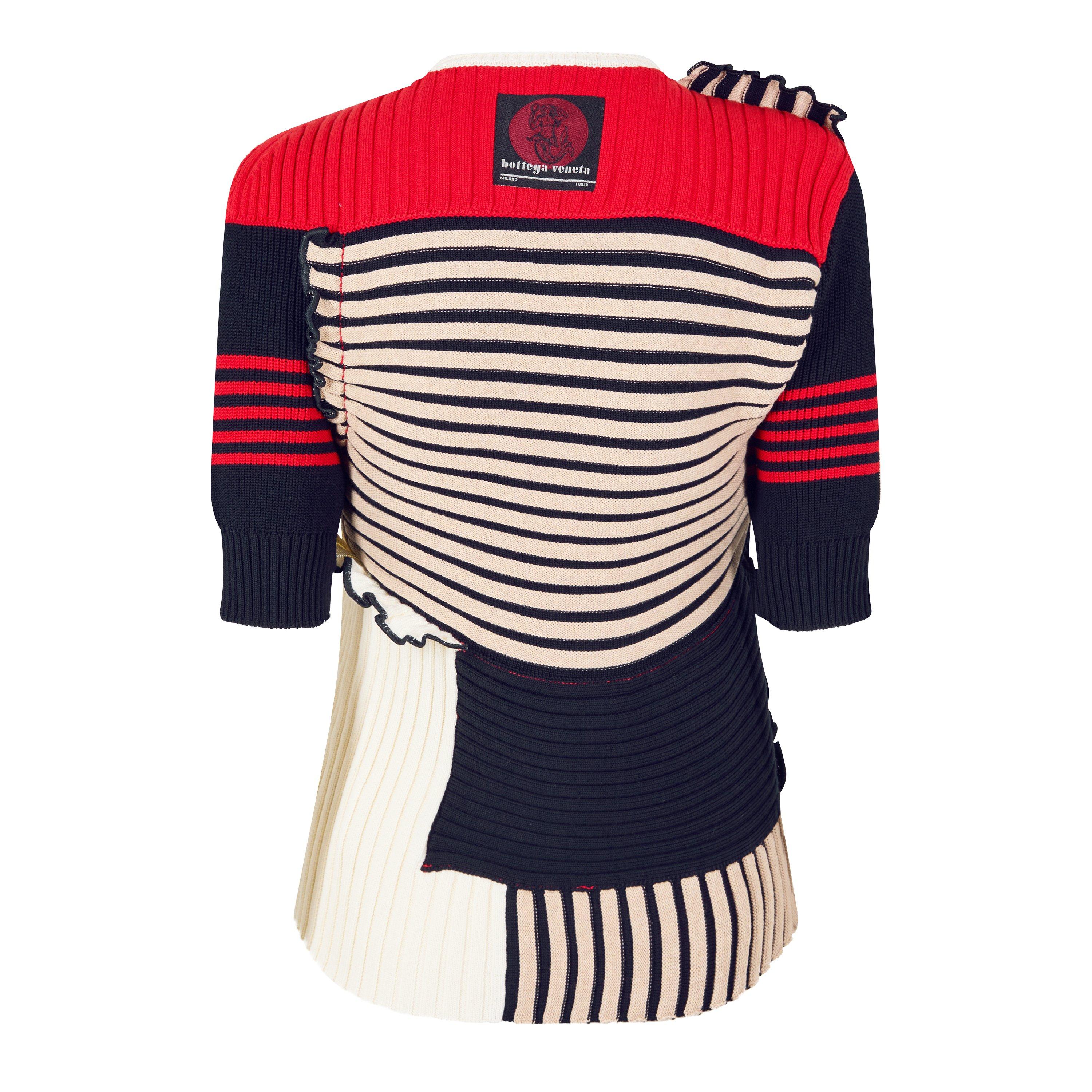 Sand Multi - Bottega Veneta - Patchwork Knit Top - 2