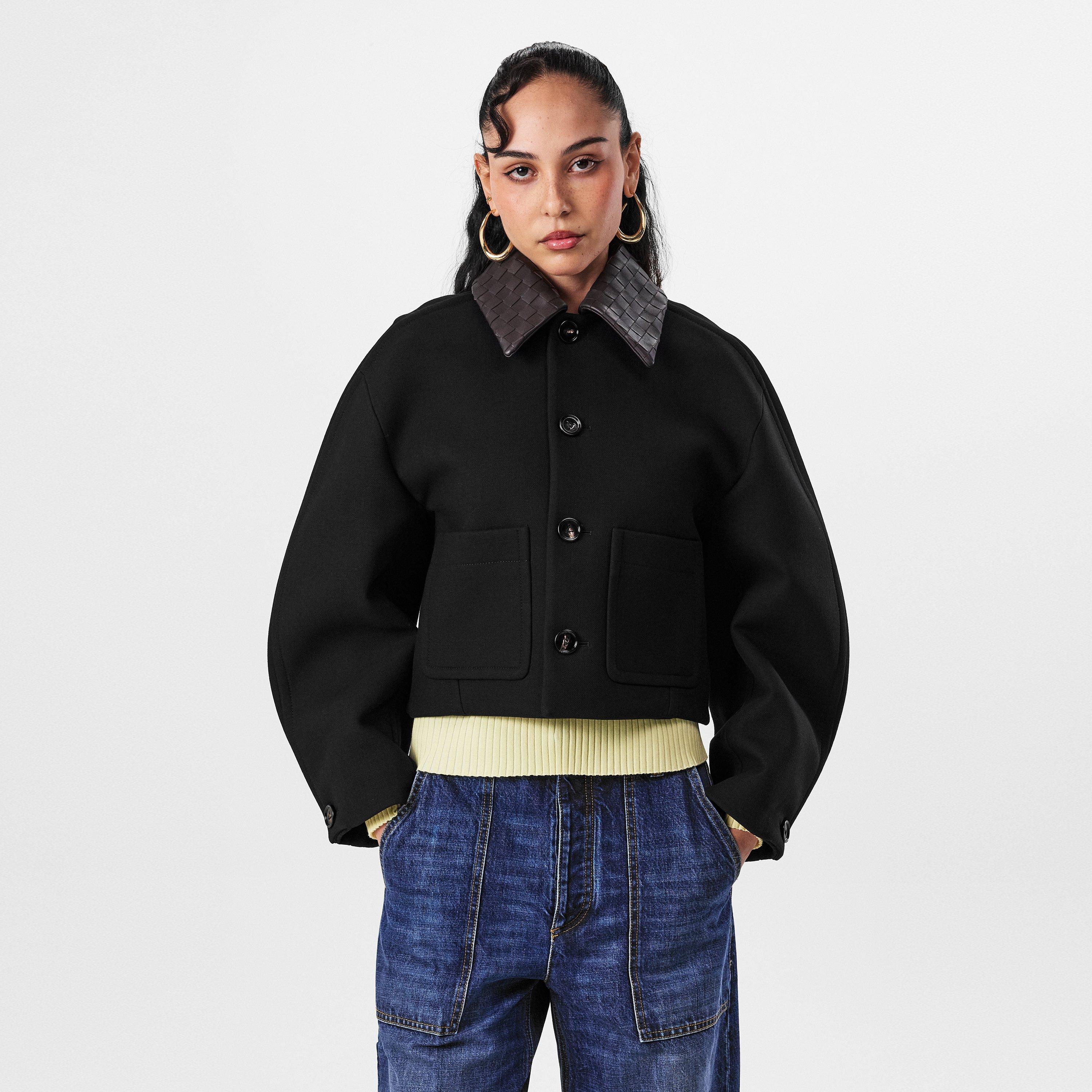 DIANTE CROPPED BOA MOUTON JACKET