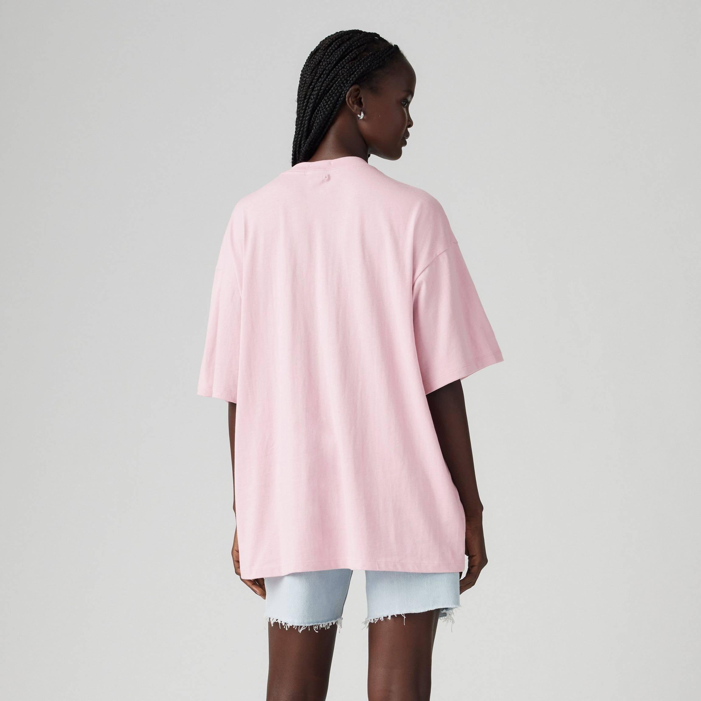 Fragrant Lilac - Levis - Women's Graphic Short Stack Oversized T-Shirt - 3