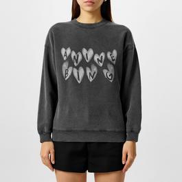 Anine Bing Spencer Hearts Sweatshirt