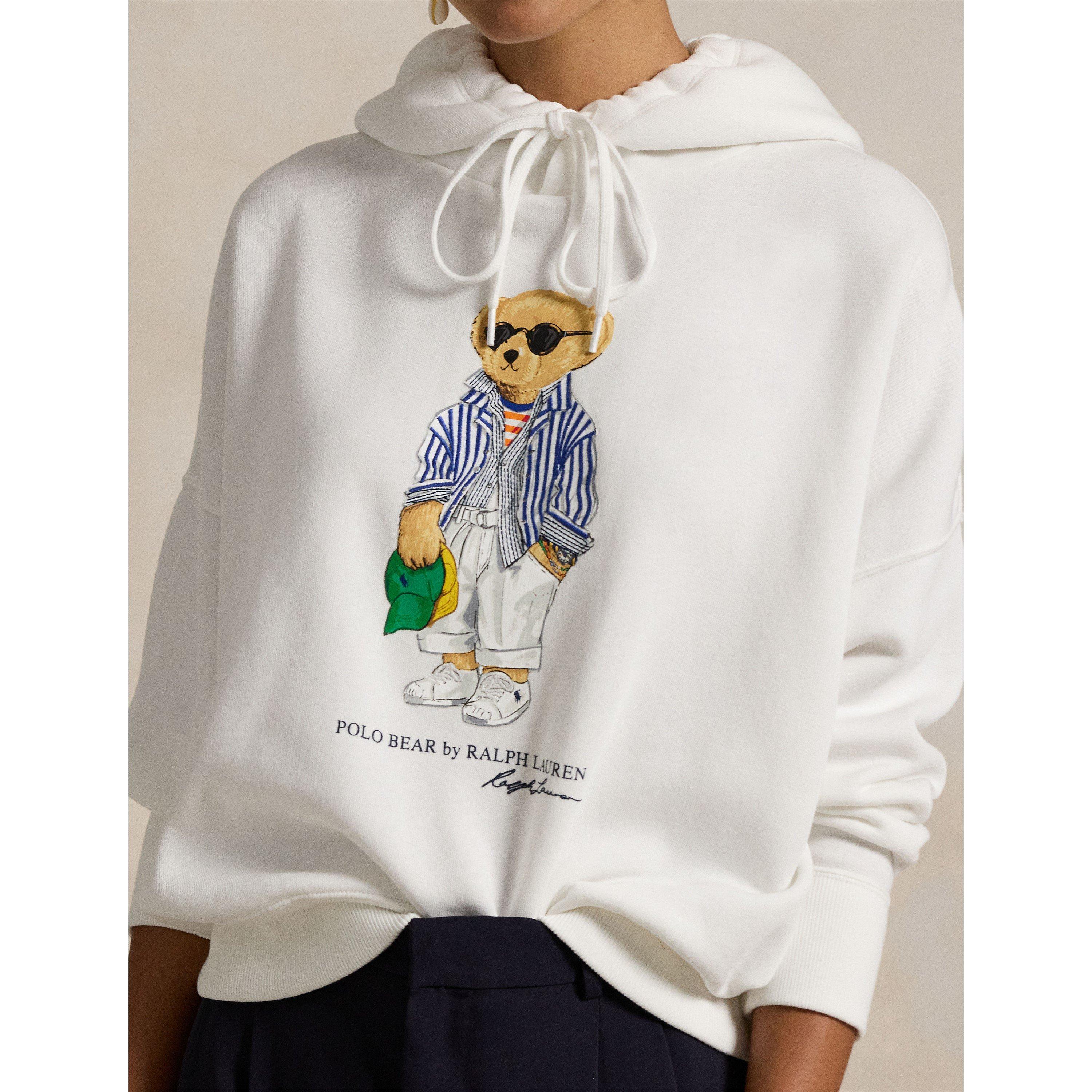 WHITE - Polo Ralph Lauren - Bear Fleece Hoodie - 4