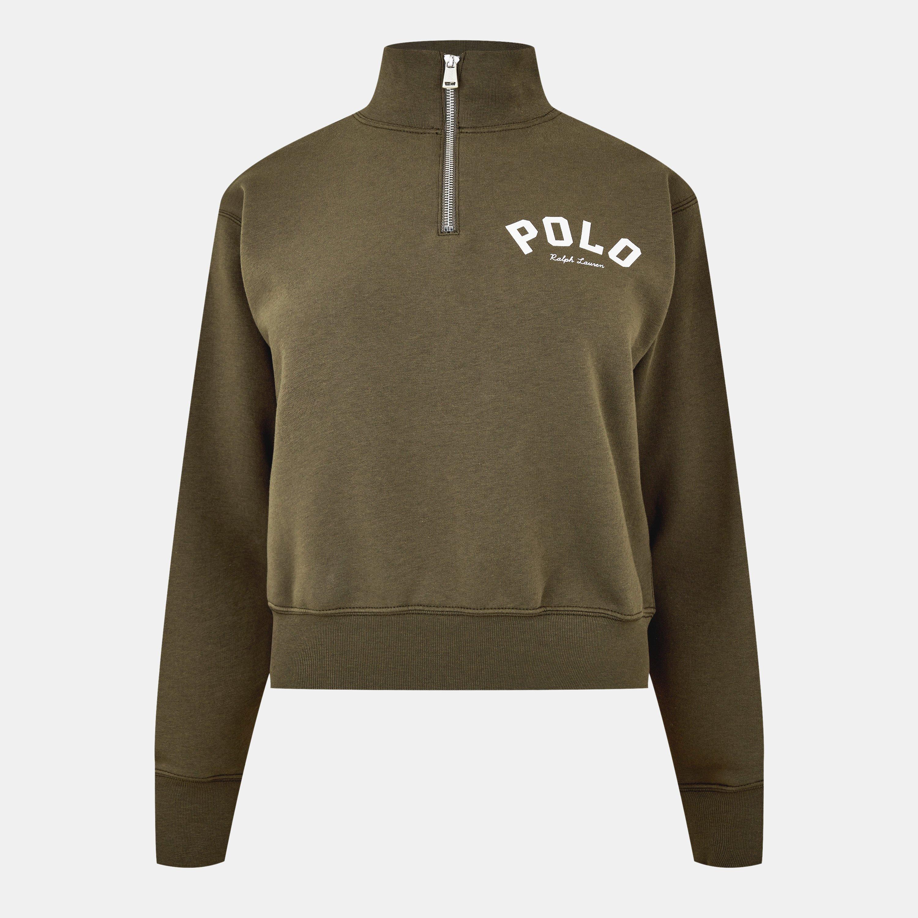 Polo Ralph Lauren Quarter Zip Top - CANOPY OLIVE - Size 14 (L)