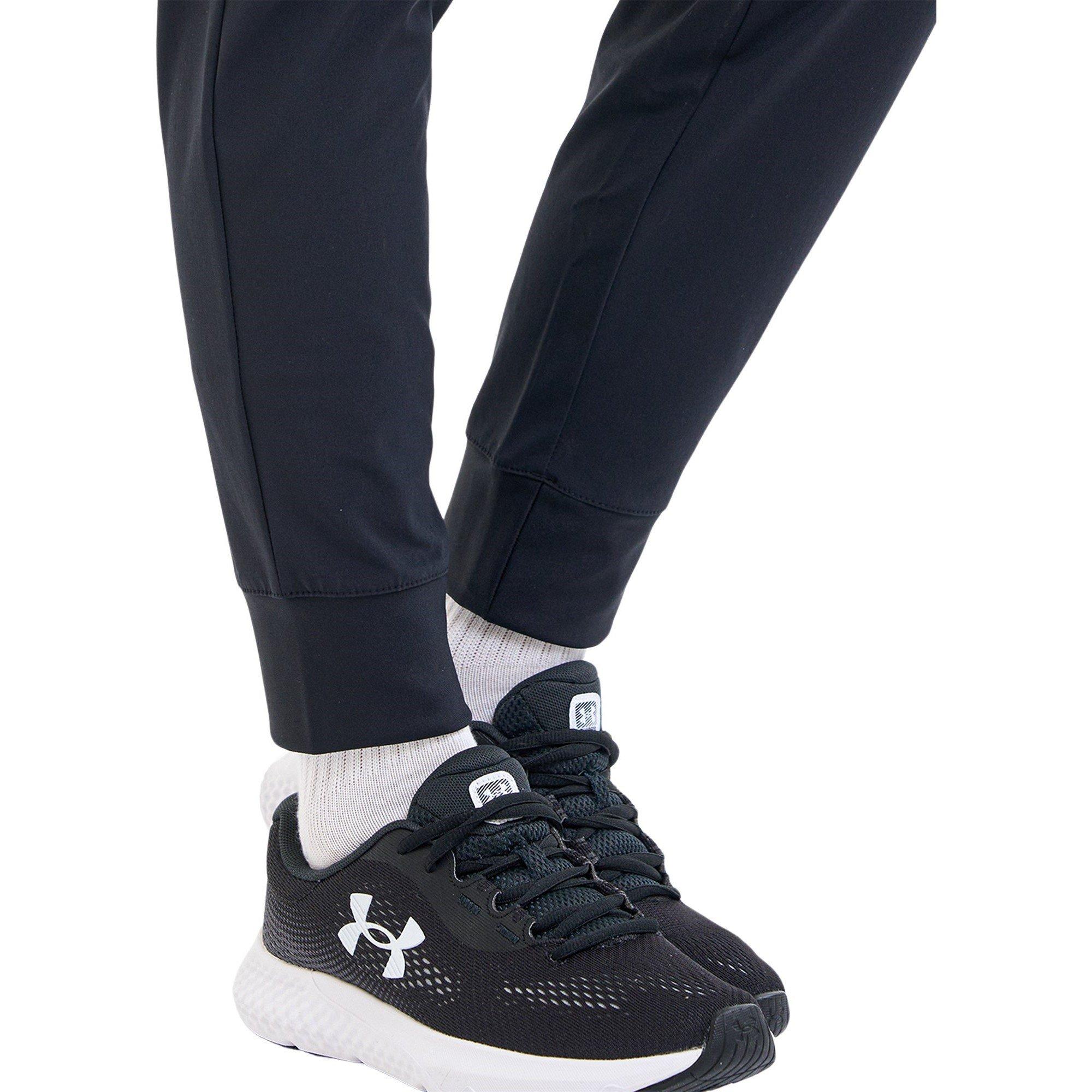 Black/White - Under Armour - Rival High-Rise Closed Hem Woven Jogger - 13