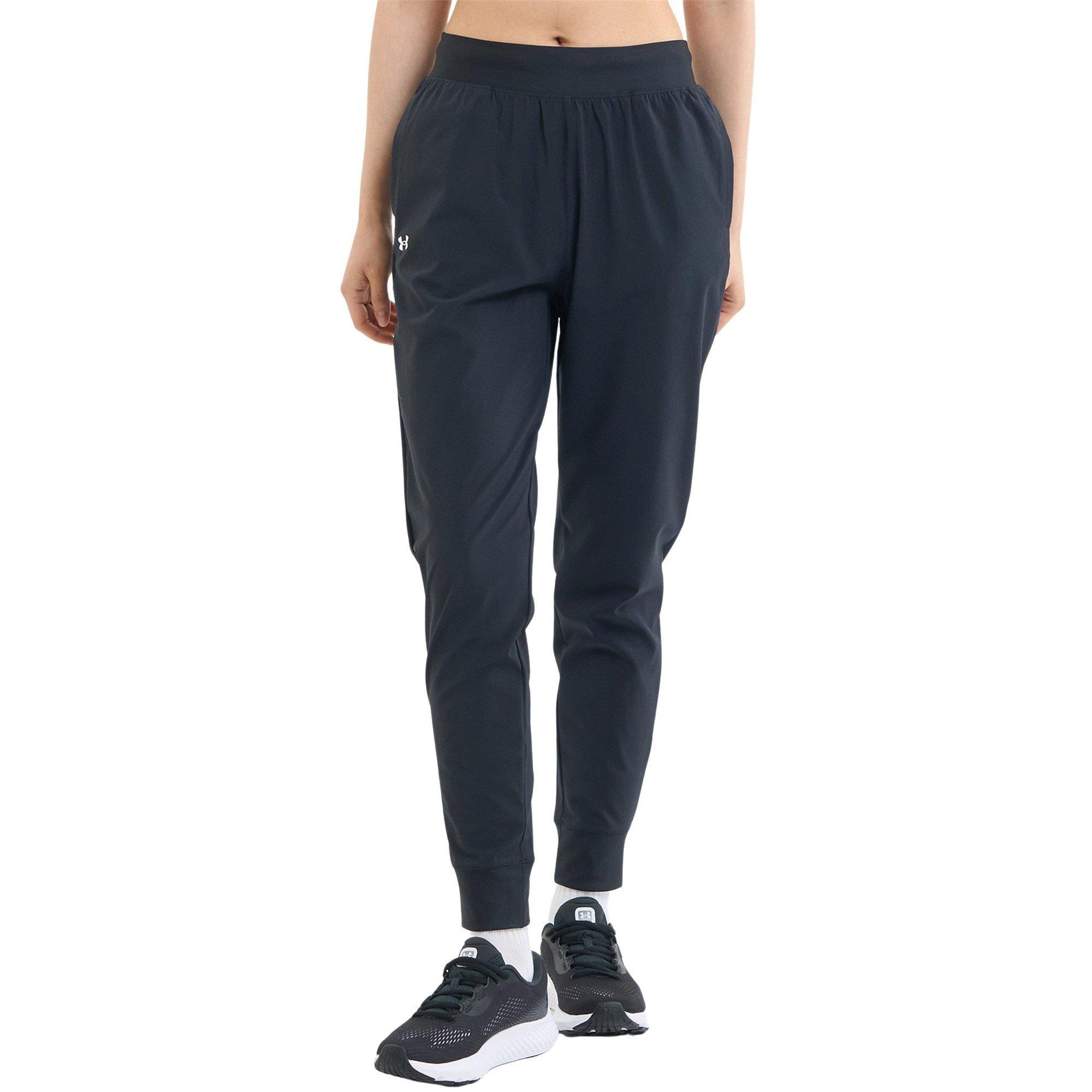 Black/White - Under Armour - Rival High-Rise Closed Hem Woven Jogger - 5