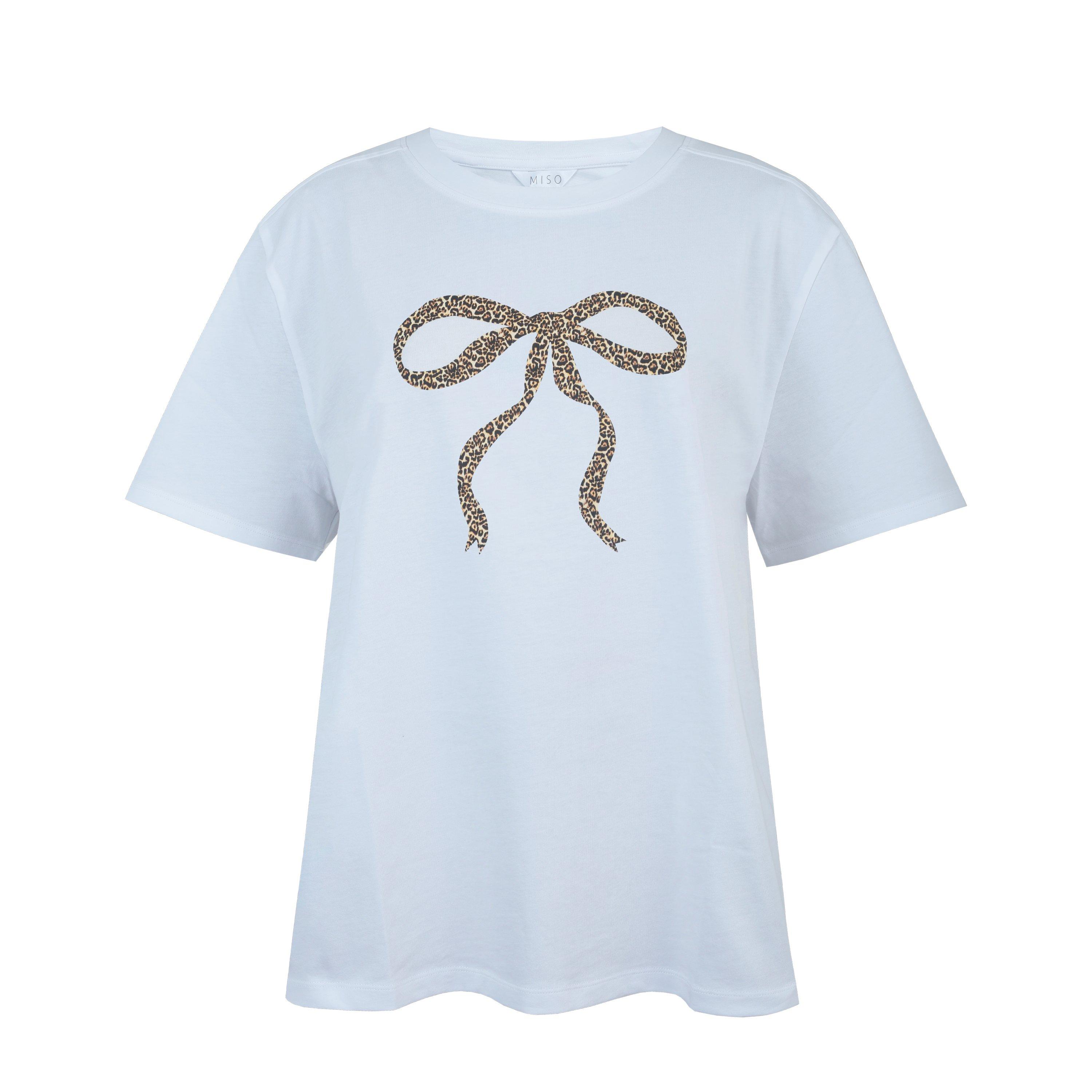 Bow - Miso - Women's Oversized Printed Graphic T-Shirt - 1