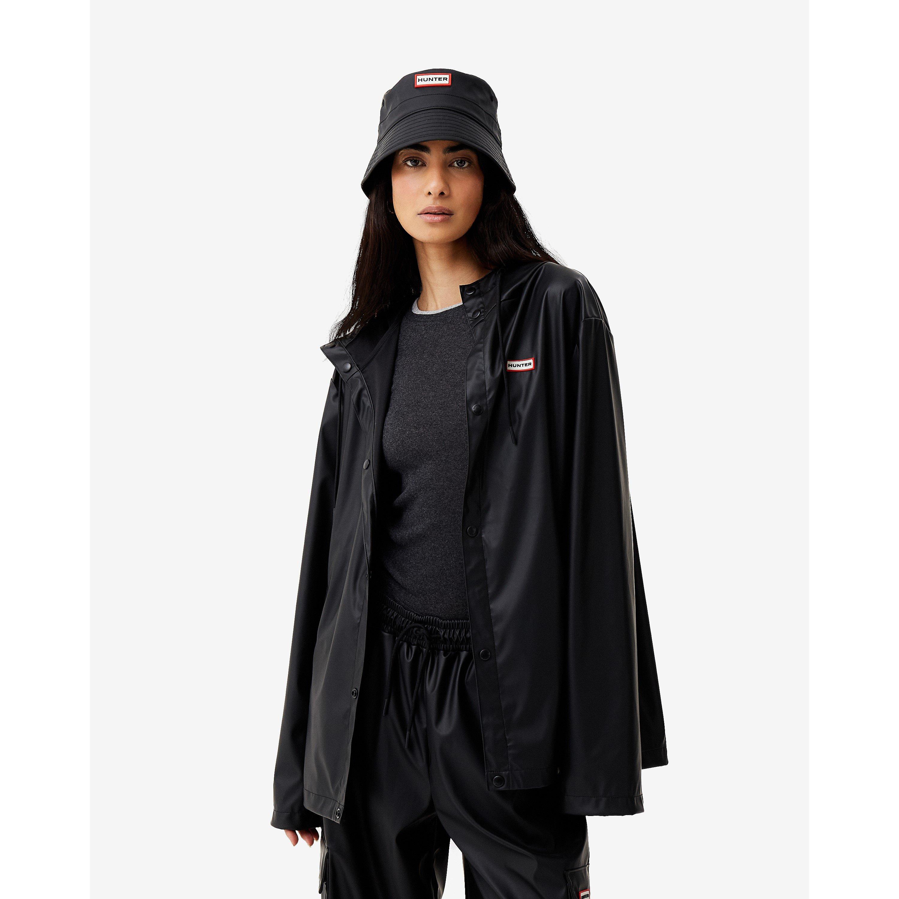 Hunter Women's Izzy Short Weather-Resistant Rain Anorak - Black - 14 (L)