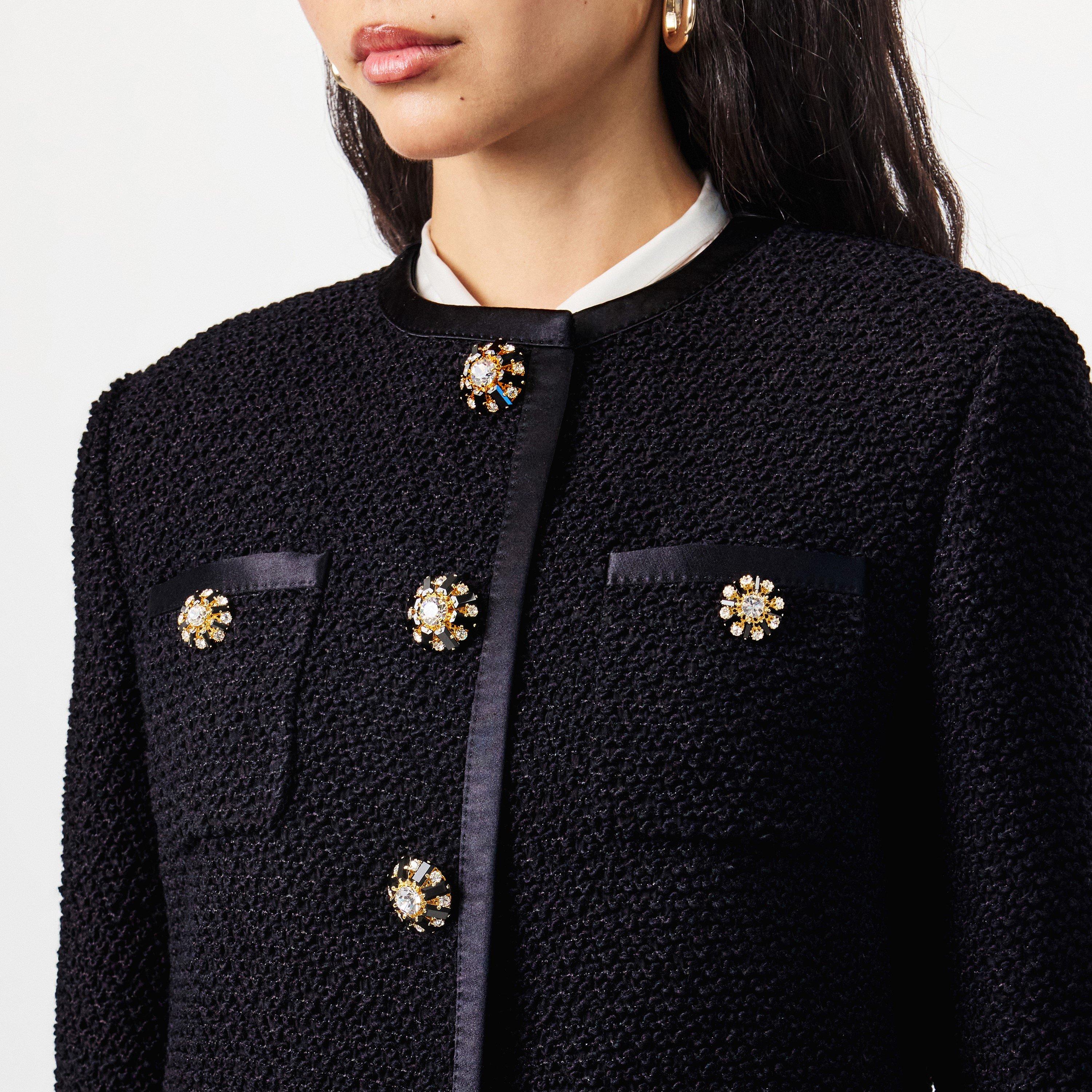 Nero - Dolce and Gabbana - Buttoned Boucle Jacket - 5