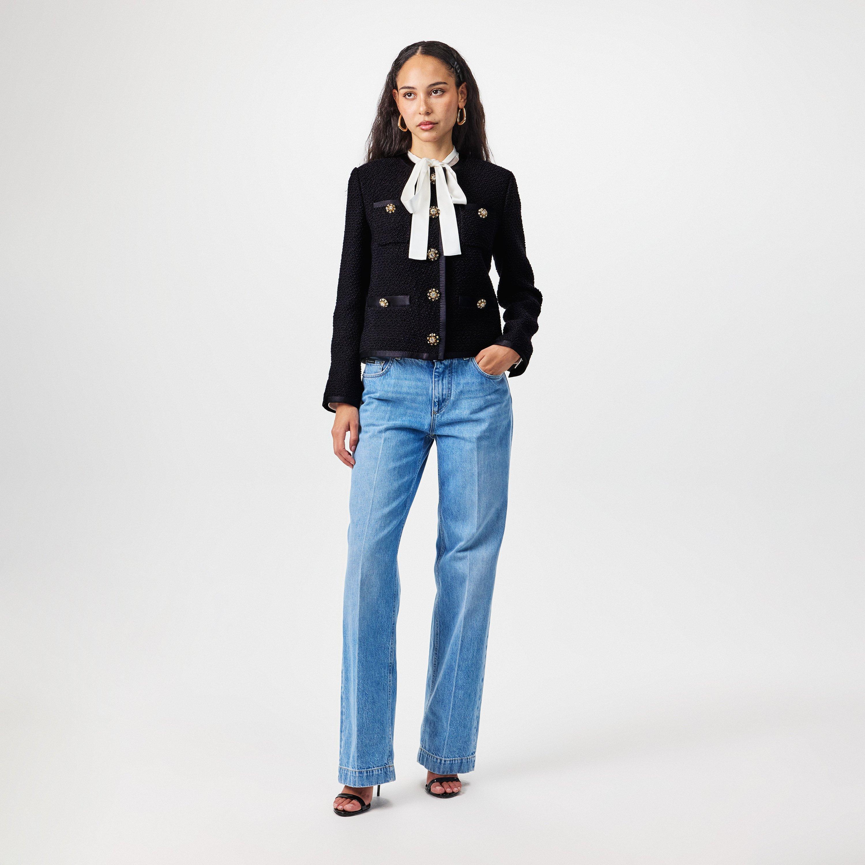 Nero - Dolce and Gabbana - Buttoned Boucle Jacket - 6