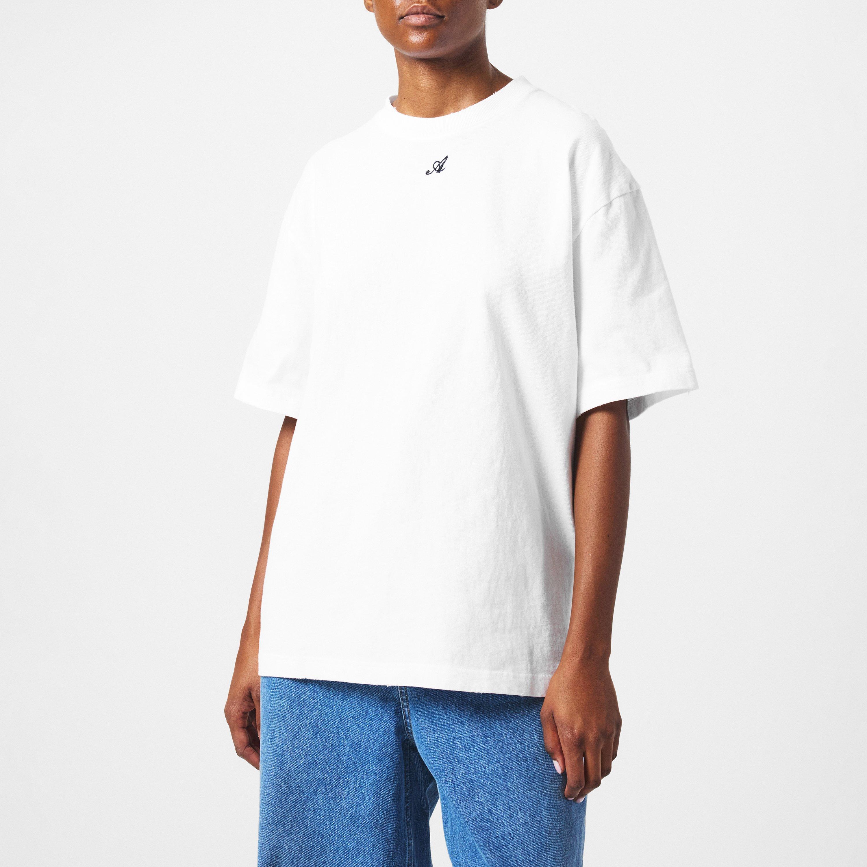 White - Axel Arigato - Women's Cosmo Washed Regular Fit T-Shirt - 3