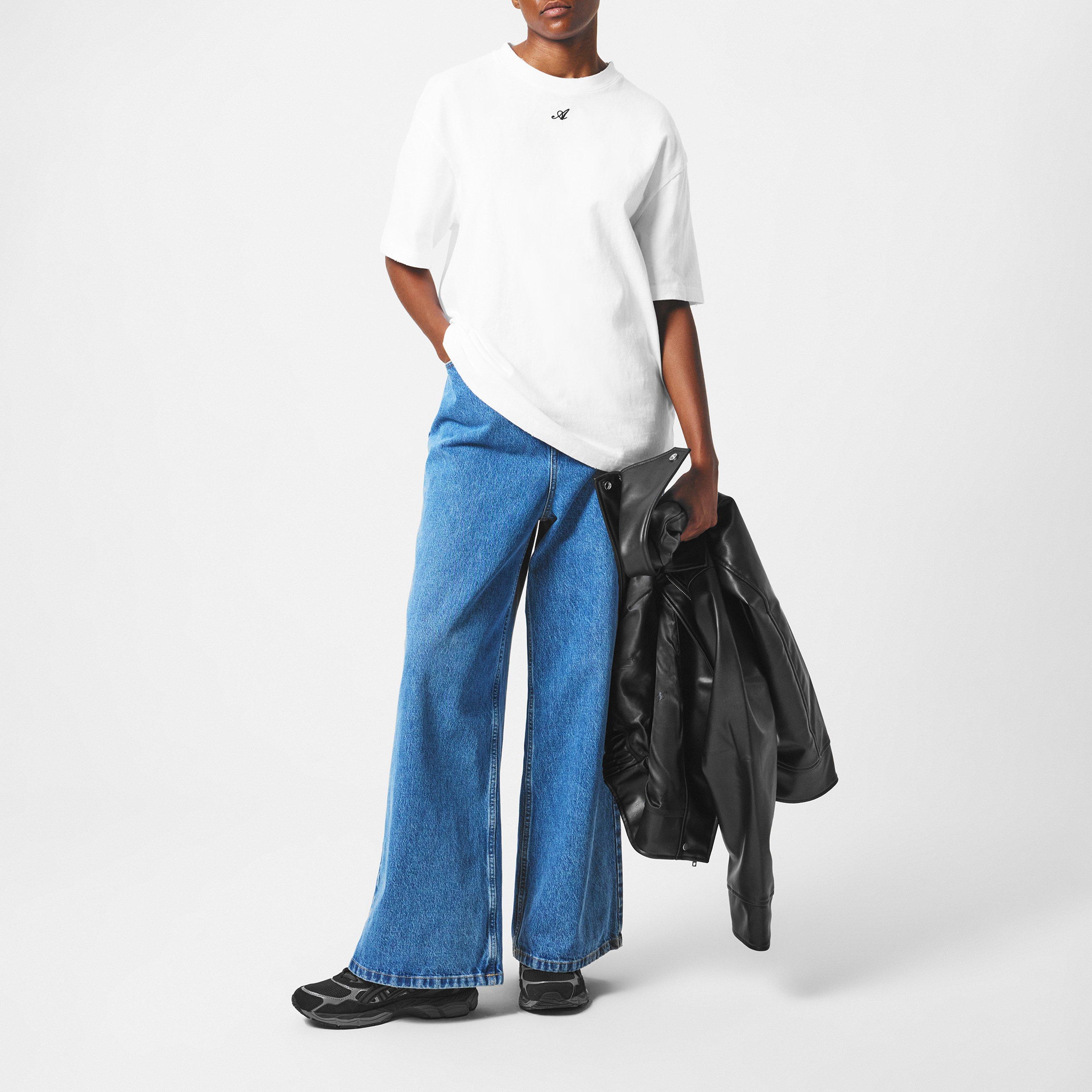 White - Axel Arigato - Women's Cosmo Washed Regular Fit T-Shirt - 6