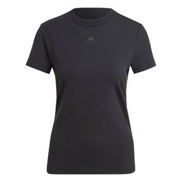 adidas Ribbed Fitted Maternity T Shirt Womens