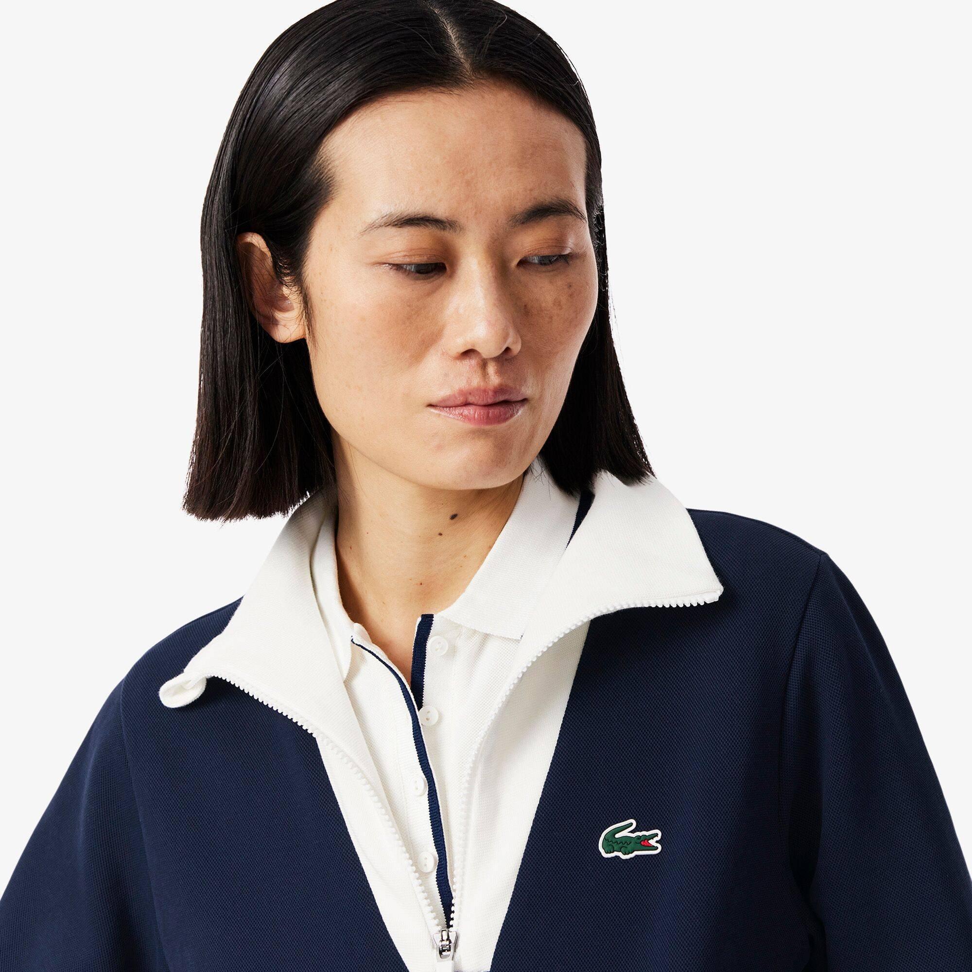 Donkerblauw - Lacoste - Heritage quarter Zip Fleece Top - 4