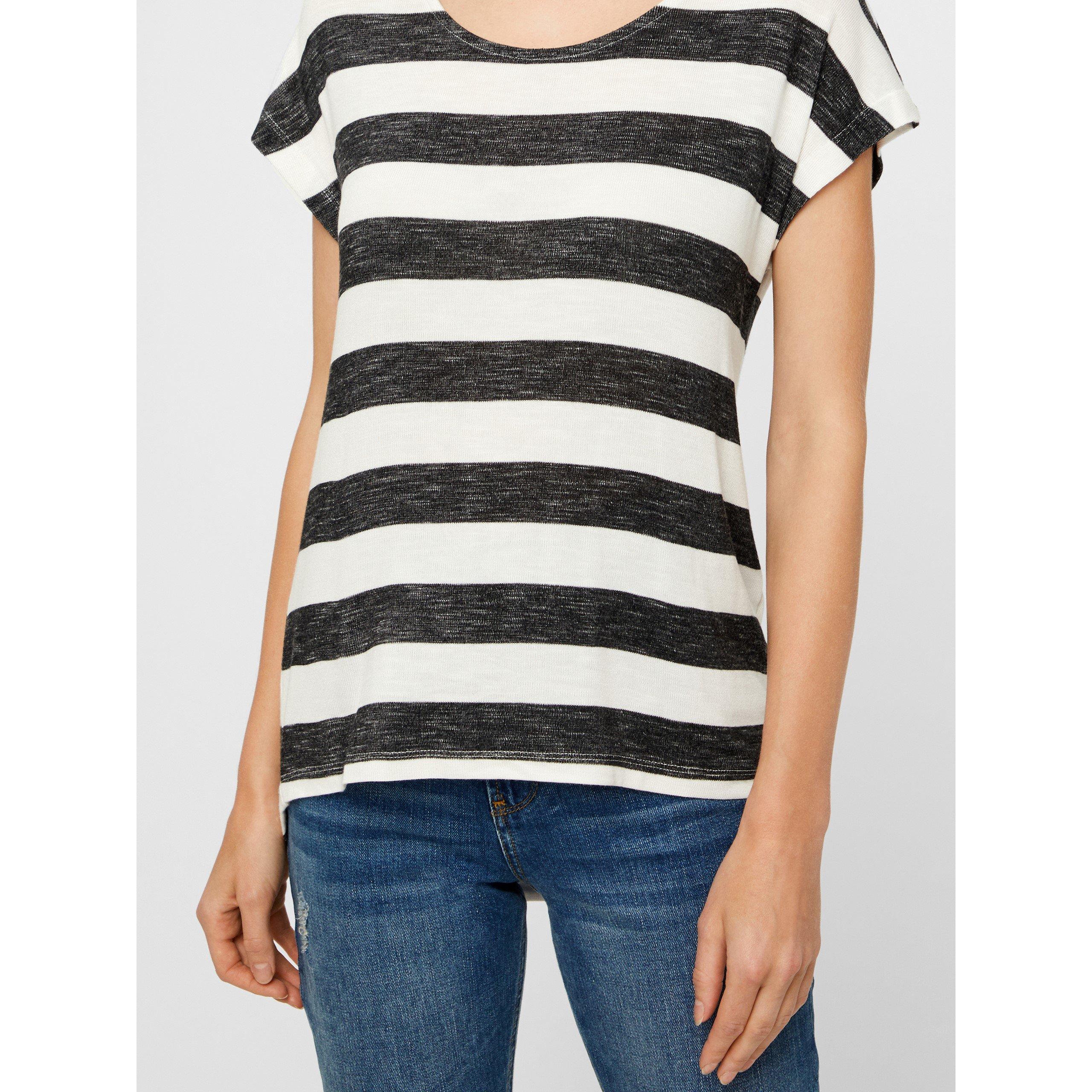 Snow White - Vero Moda - Women's Stripe Regular Fit T-Shirt - 5