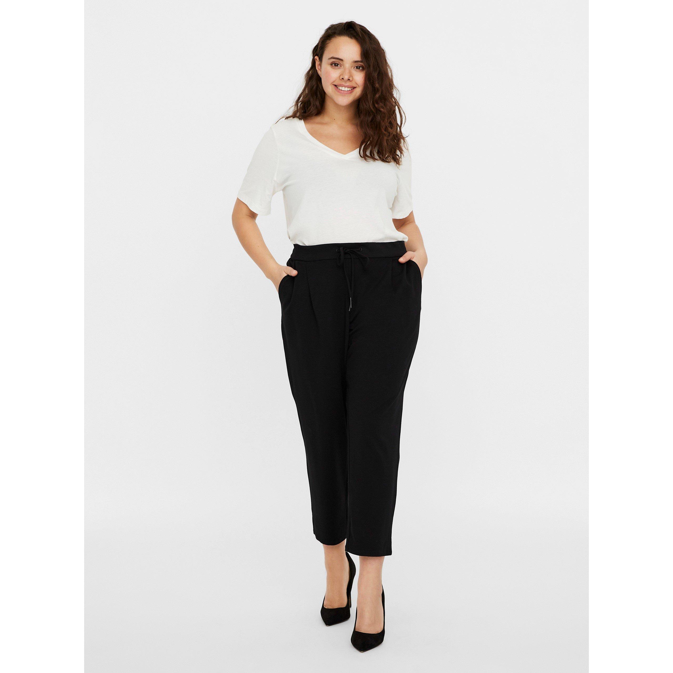 Black - Vero Moda Curve - Women's Tapered Trousers - 2