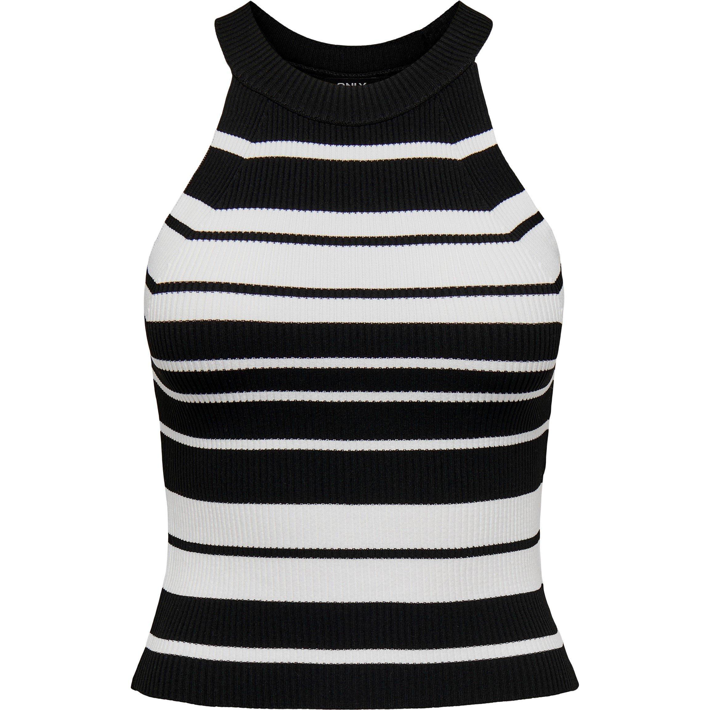 Black - Only - Women's Edna Knitted T-Shirt Top - 6