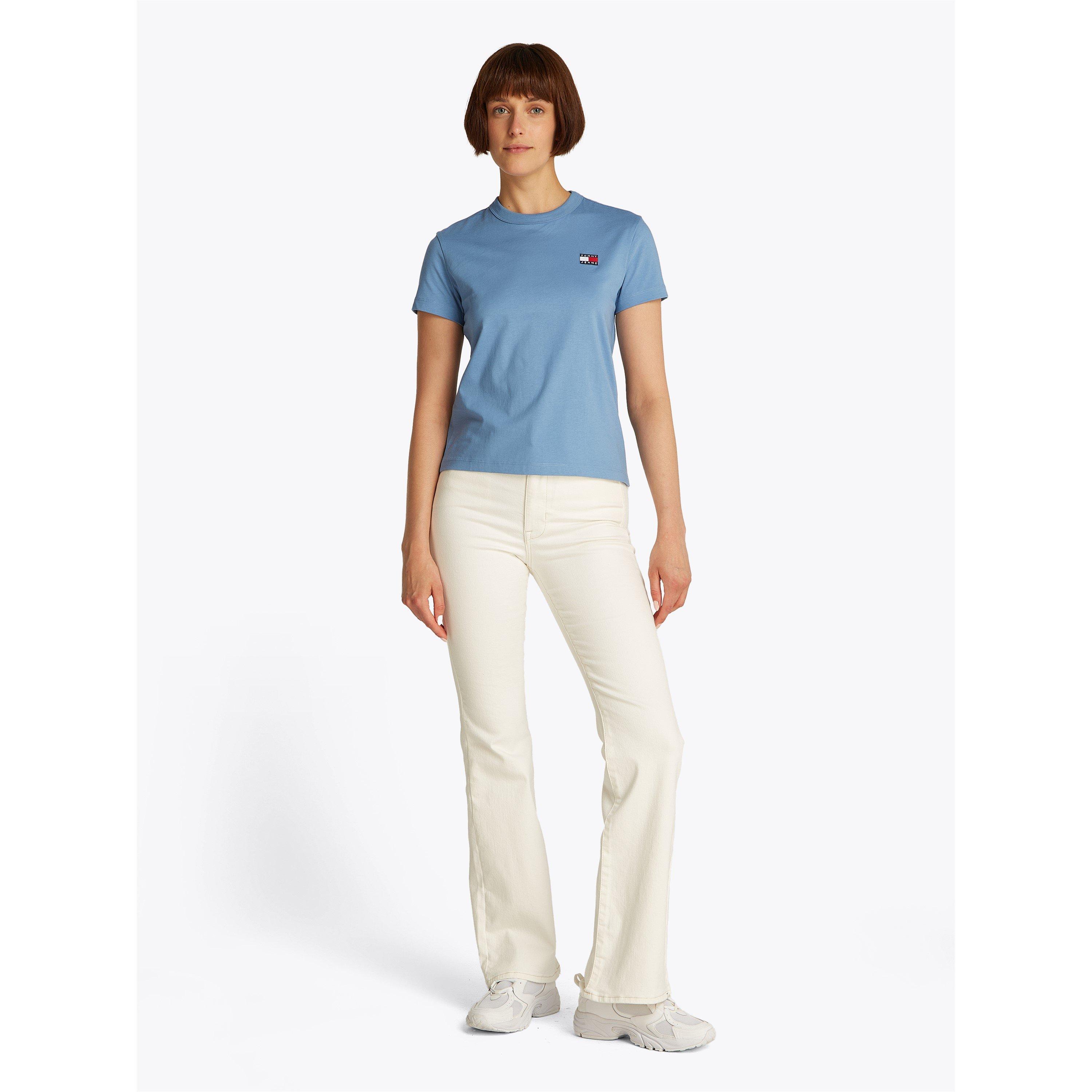 Colorado Blue - Tommy Jeans - Women's Regular Fit Badge T-Shirt - 5