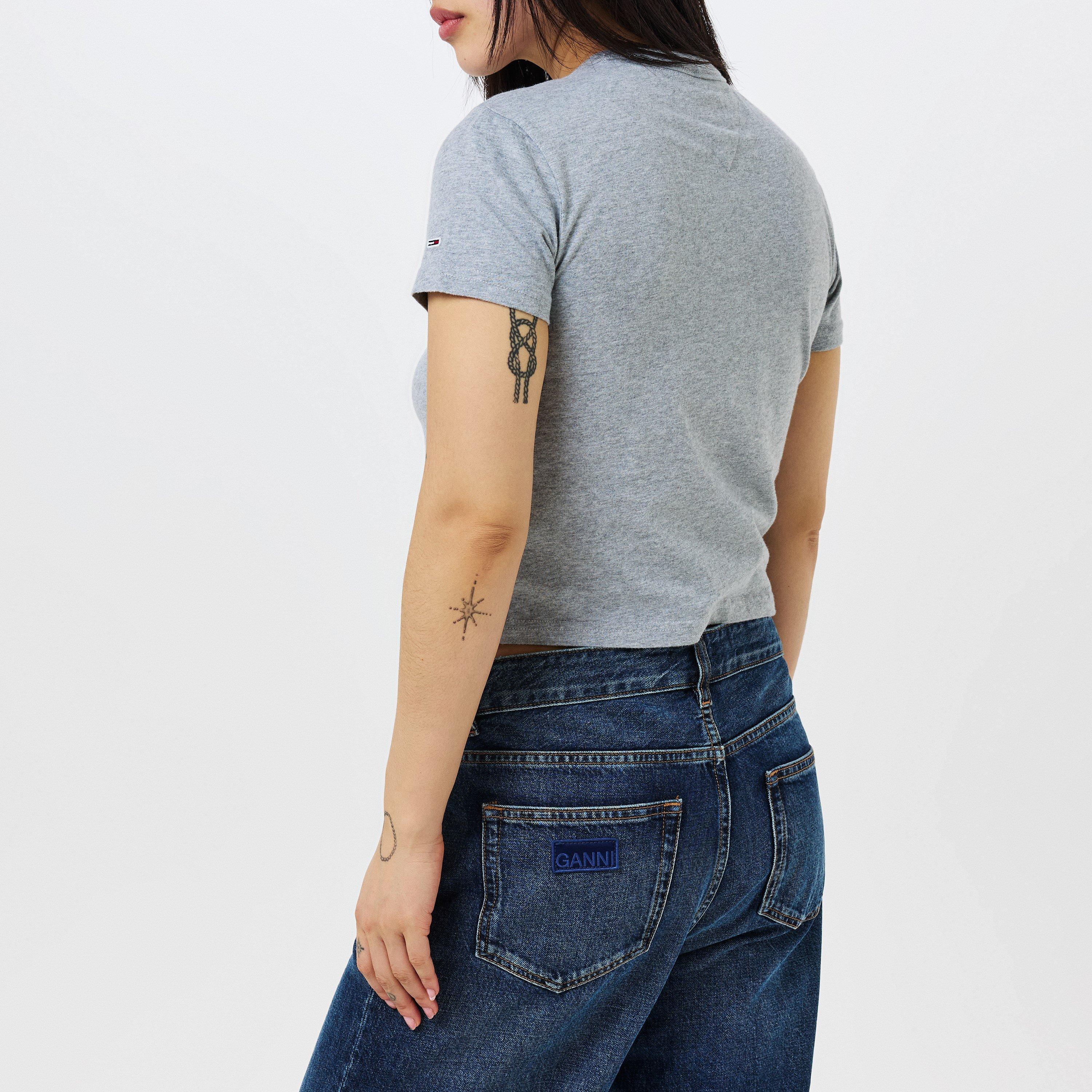 Grey Htr - Tommy Jeans - Women's Varsity Crest T-Shirt - 4