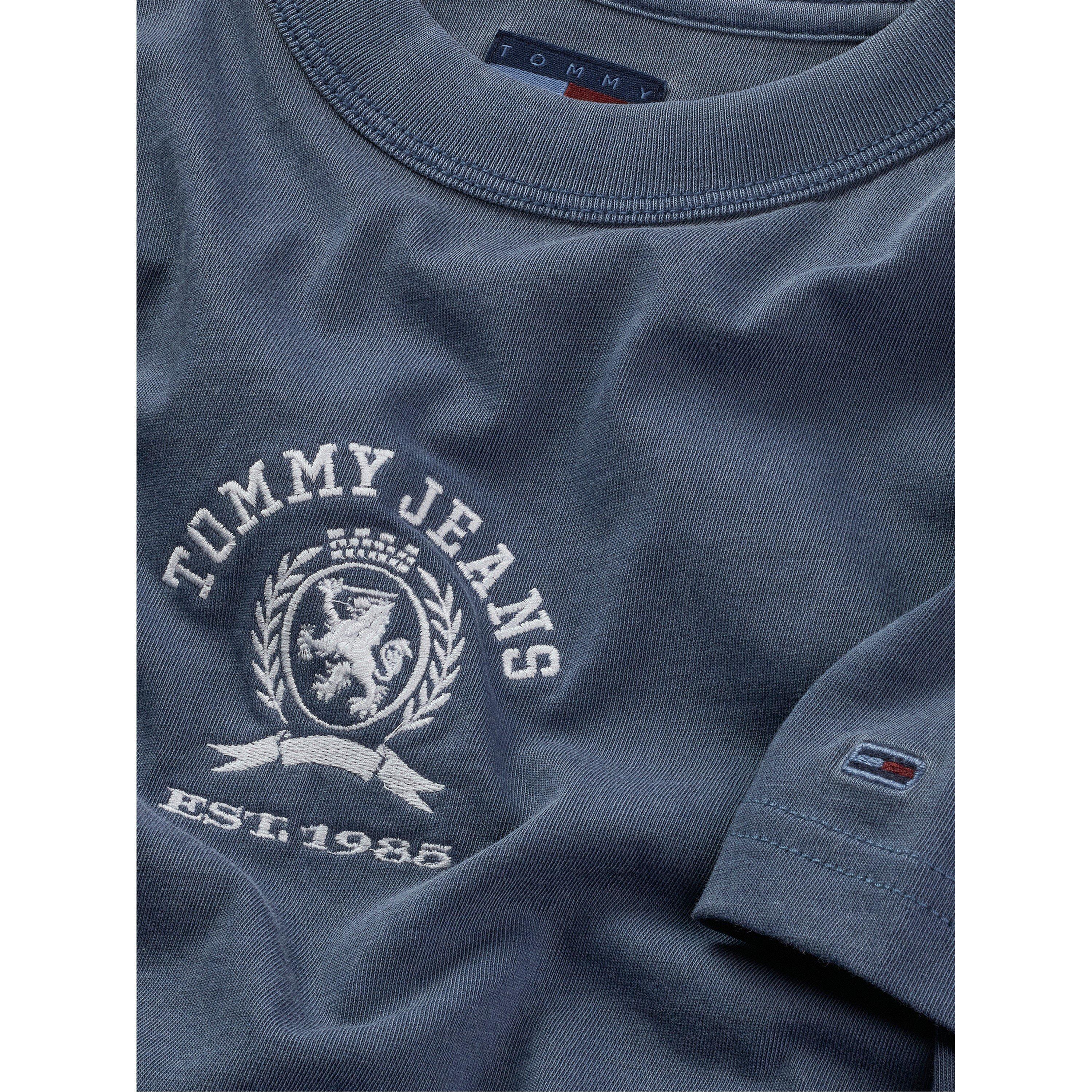 Nuit Noire Marine - Tommy Jeans - Women's Varsity Crest Crew Neck T-Shirt - 7