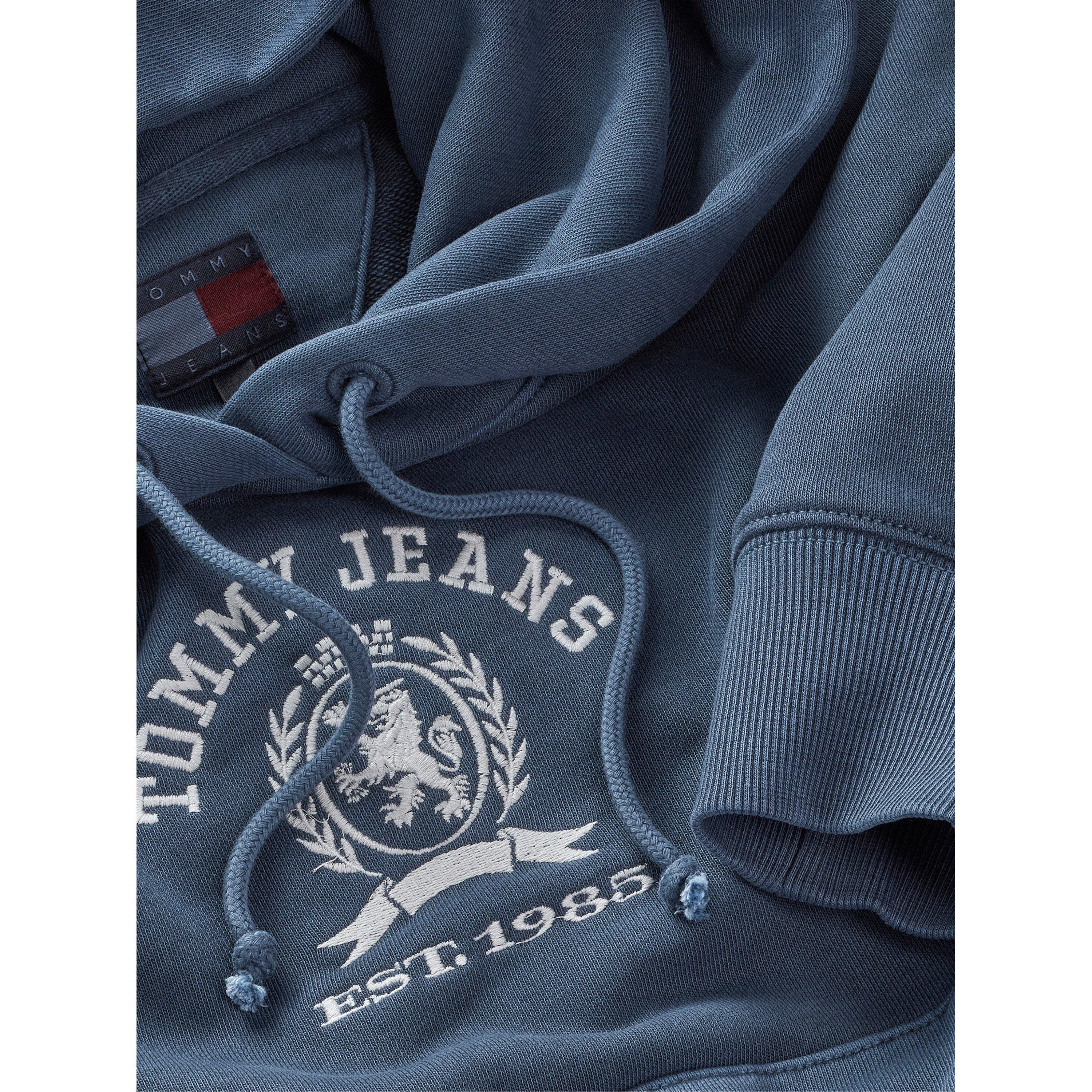 Mørk Nat Navy - Tommy Jeans - Women's Cropped Varsity Crest Hoodie - 7