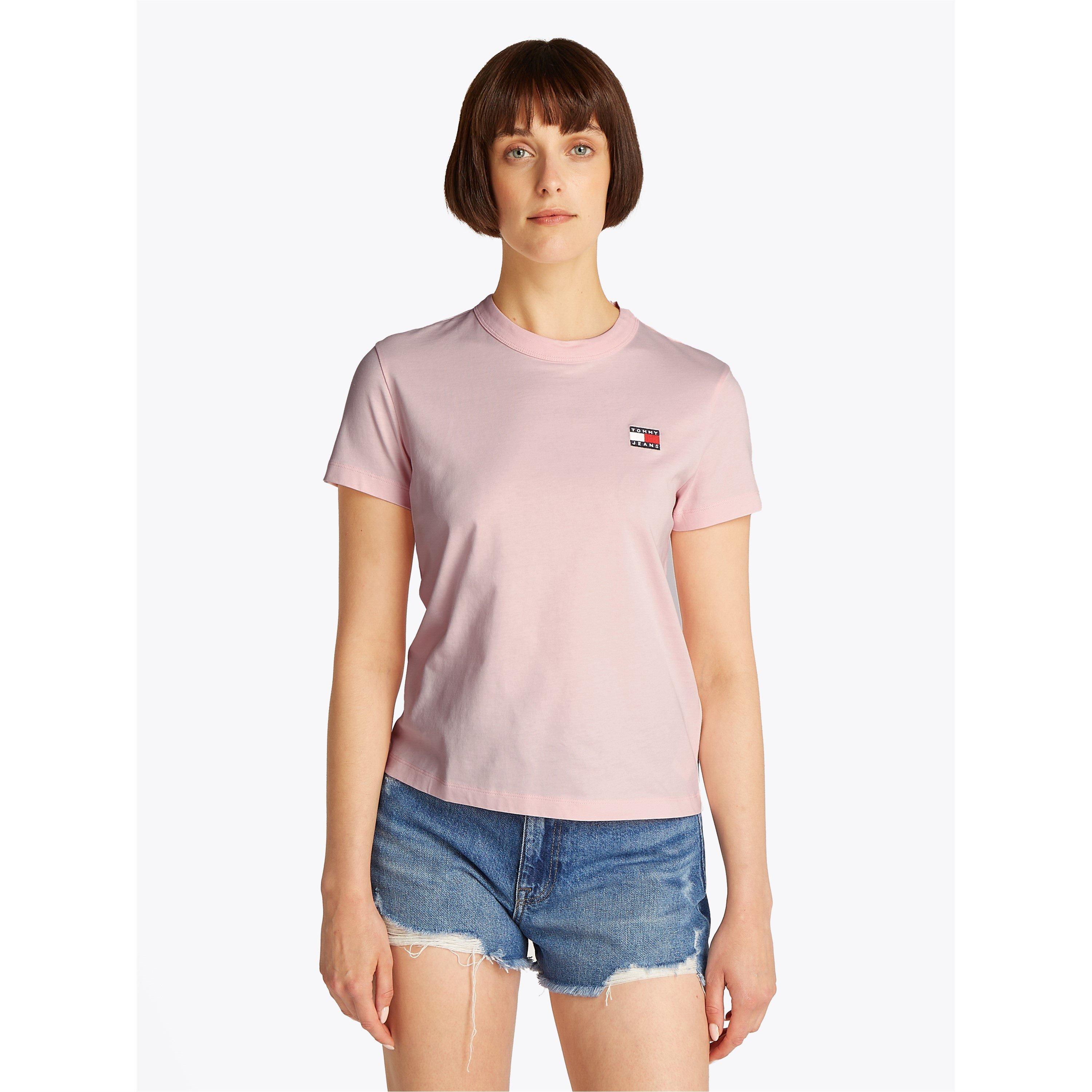 Precious Pink - Tommy Jeans - Women's Badge Regular Fit T-Shirt - 3