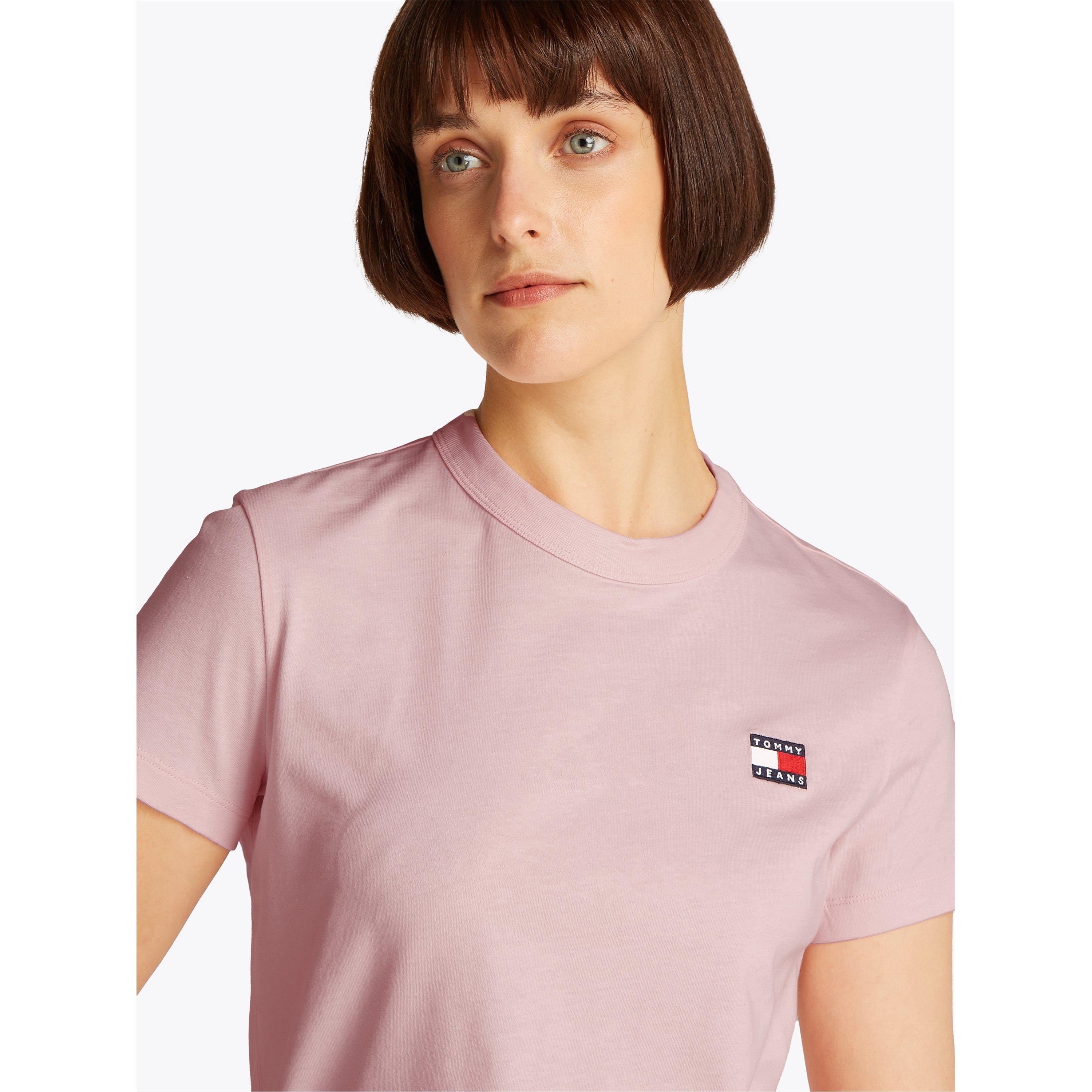 Precious Pink - Tommy Jeans - Women's Badge Regular Fit T-Shirt - 4