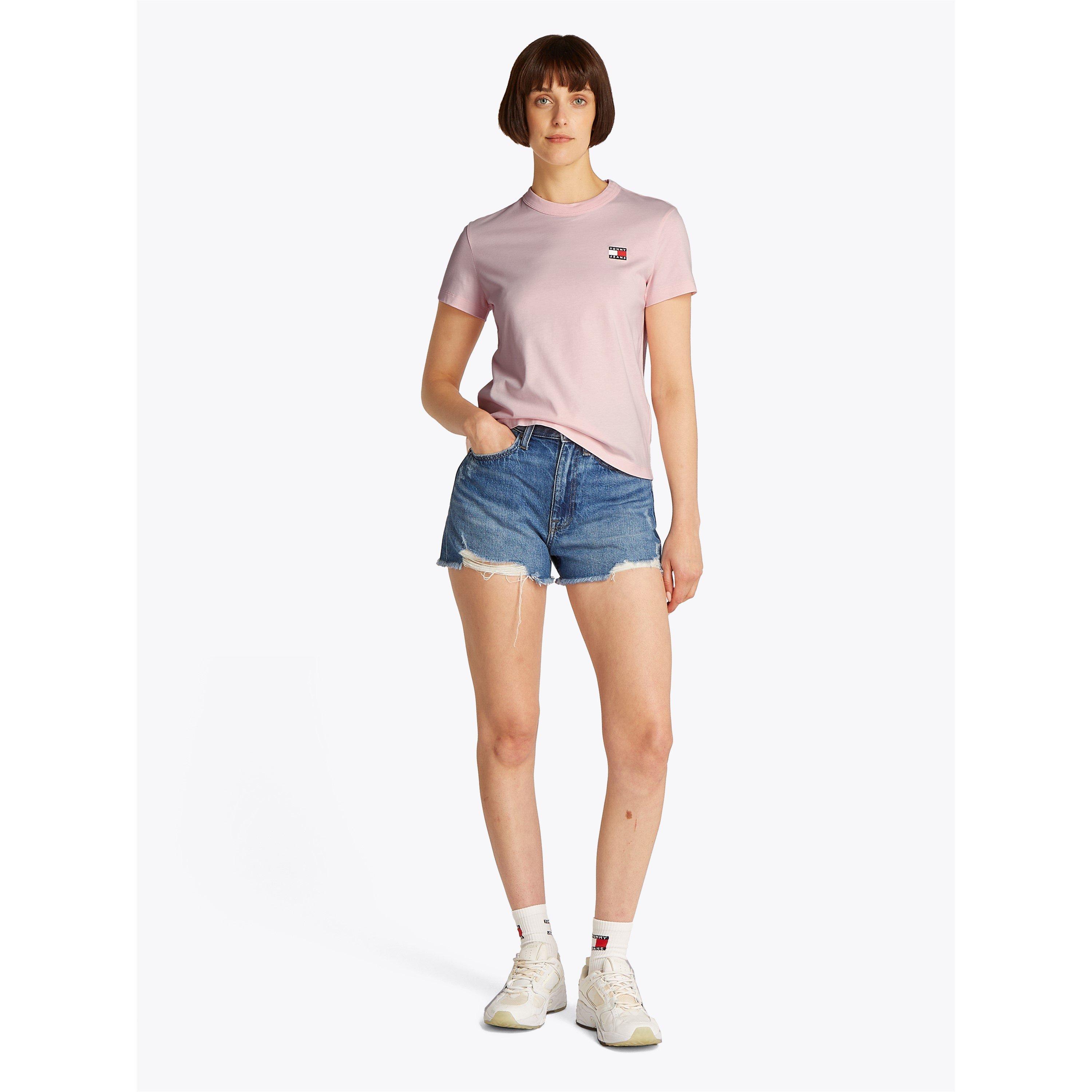 Precious Pink - Tommy Jeans - Women's Badge Regular Fit T-Shirt - 5