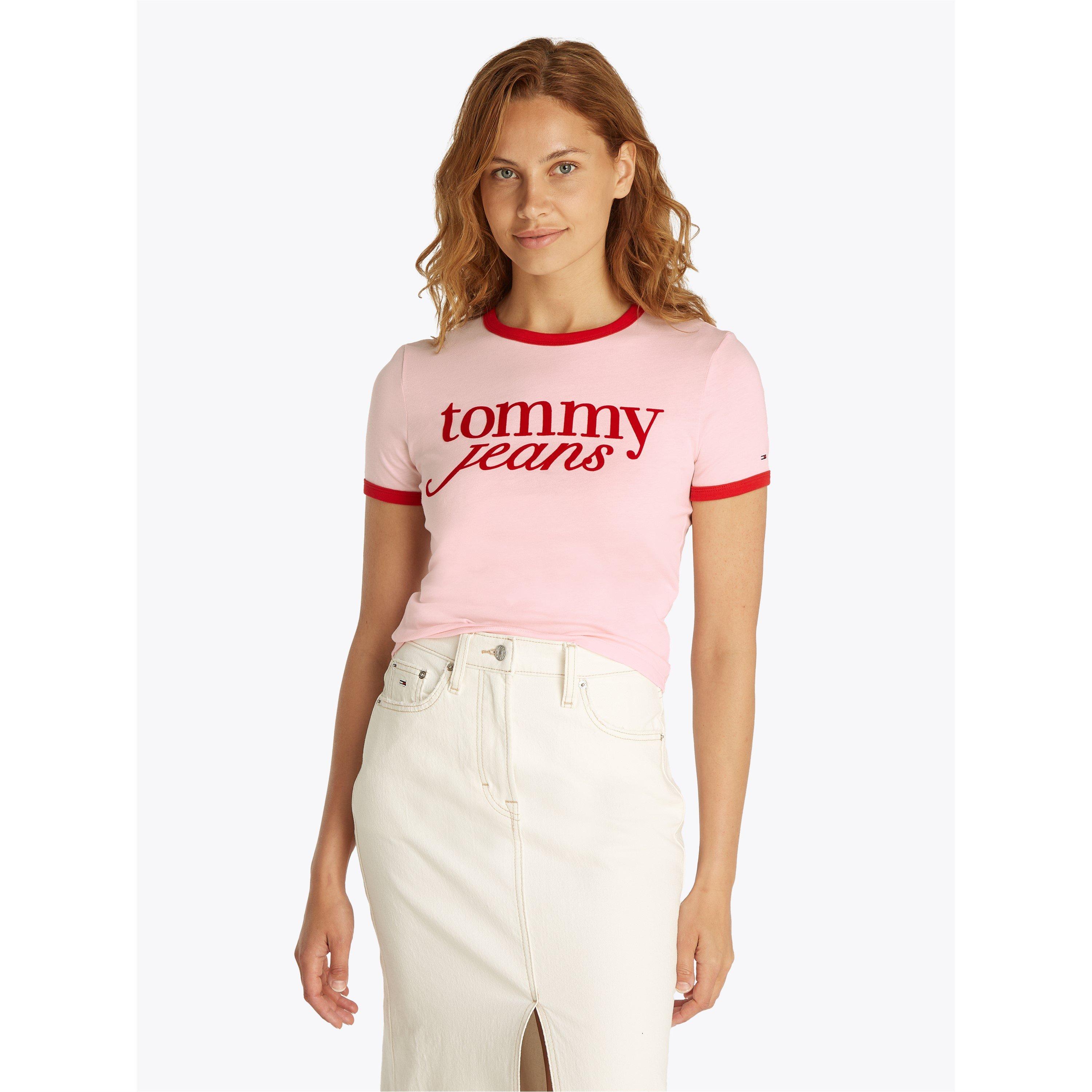 Dragocjeno roza - Tommy Jeans - Women's Script Slim Fit T-Shirt - 3