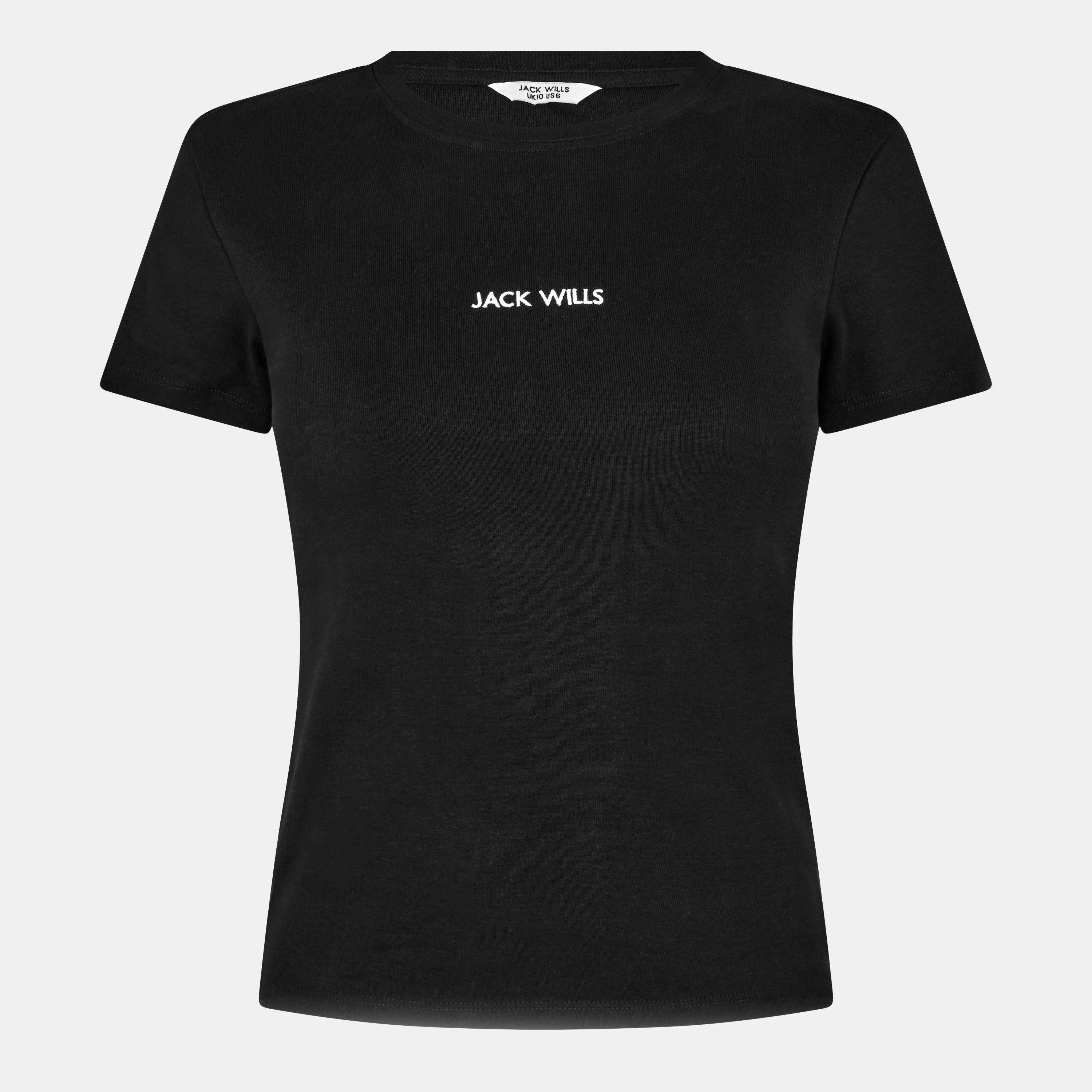 Jack Wills Women's Baby Tee - Black - 14 (L)
