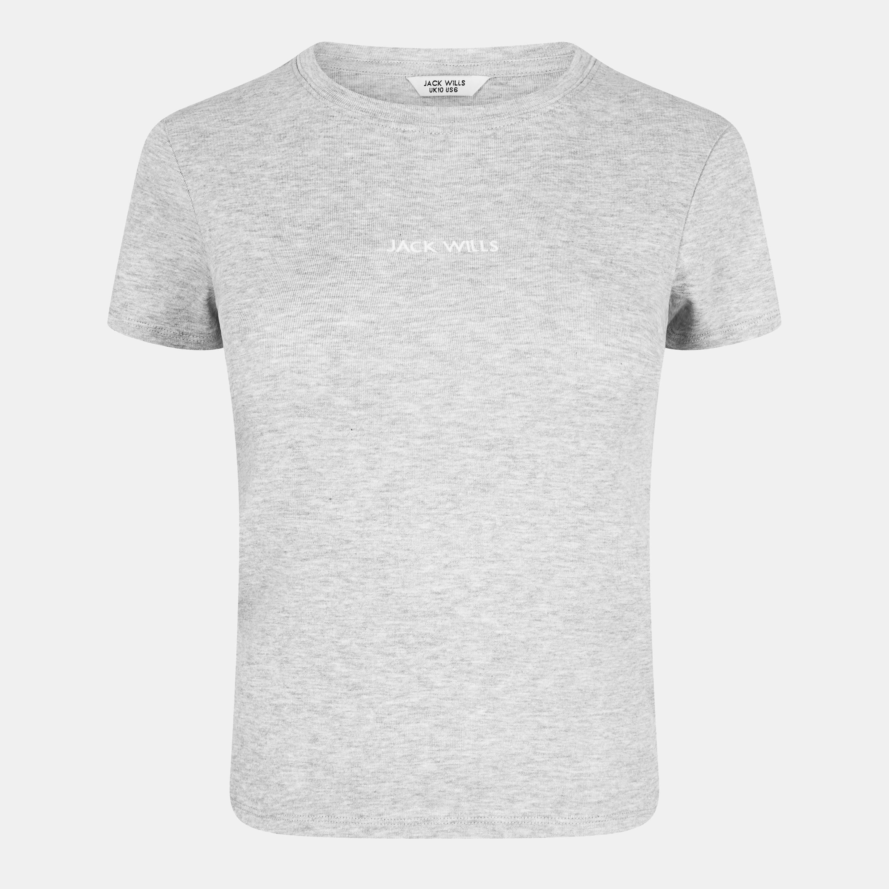 Jack Wills Women's Baby Tee - Grey Marl - 16 (XL)