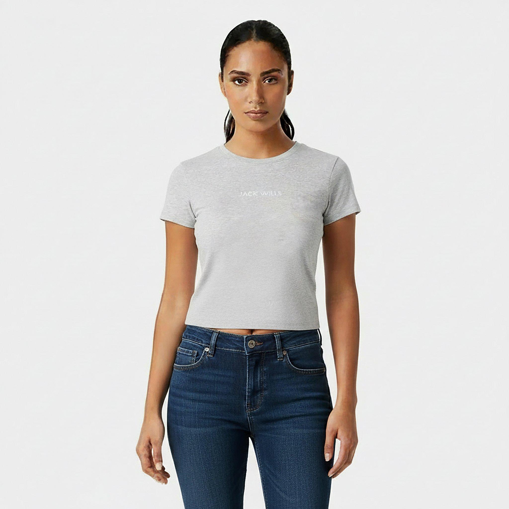 Grey Marl - Jack Wills - Baby Tee - 3