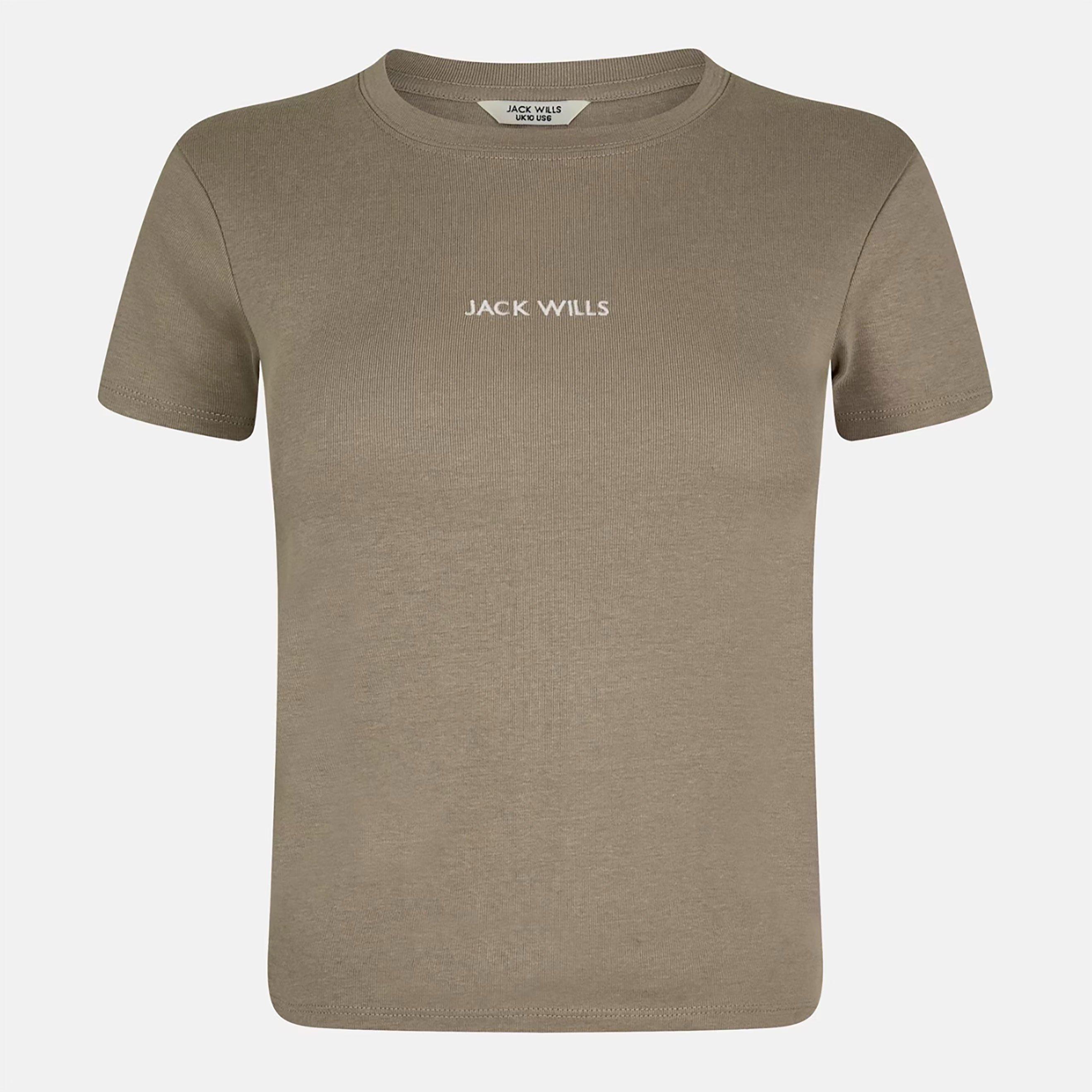 Jack Wills Women's Baby Tee - Taupe - 14 (L)