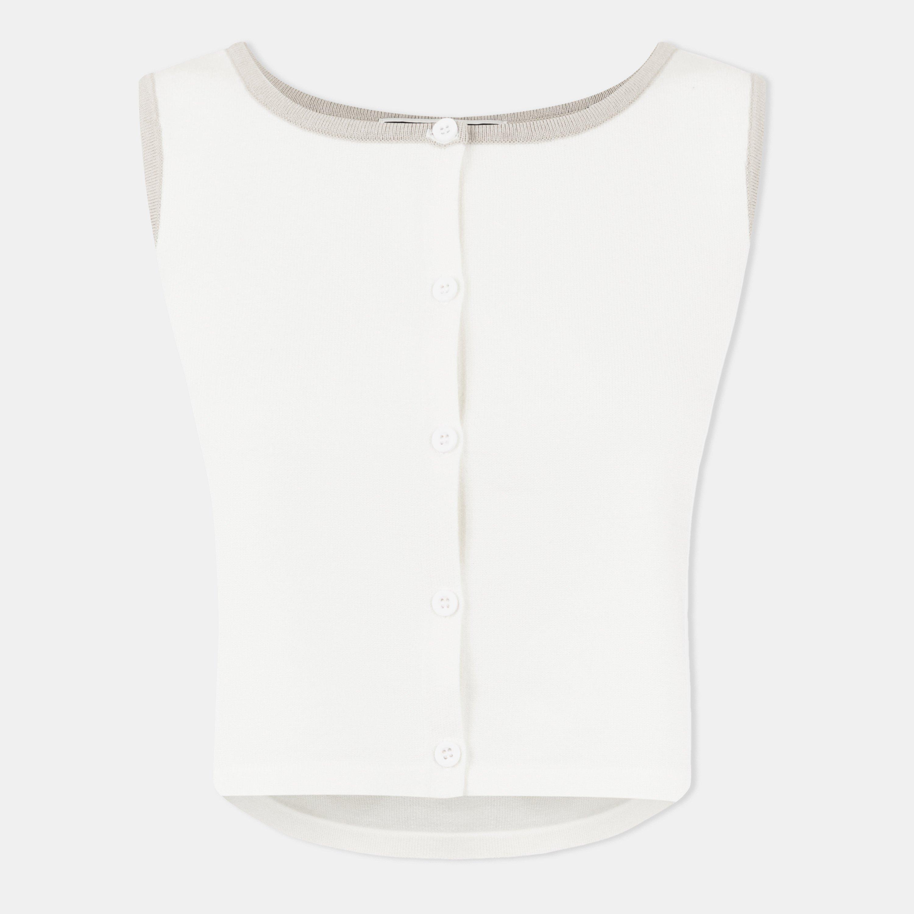 Vintage White - Jack Wills - Women's Speckled Sweater Vest - 1