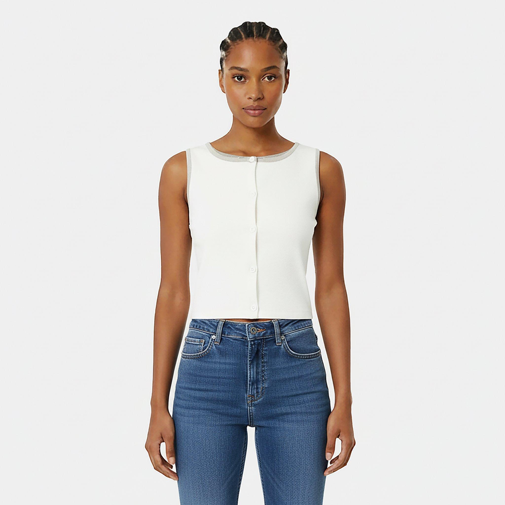 Vintage bijela - Jack Wills - Women's Speckled Sweater Vest - 3