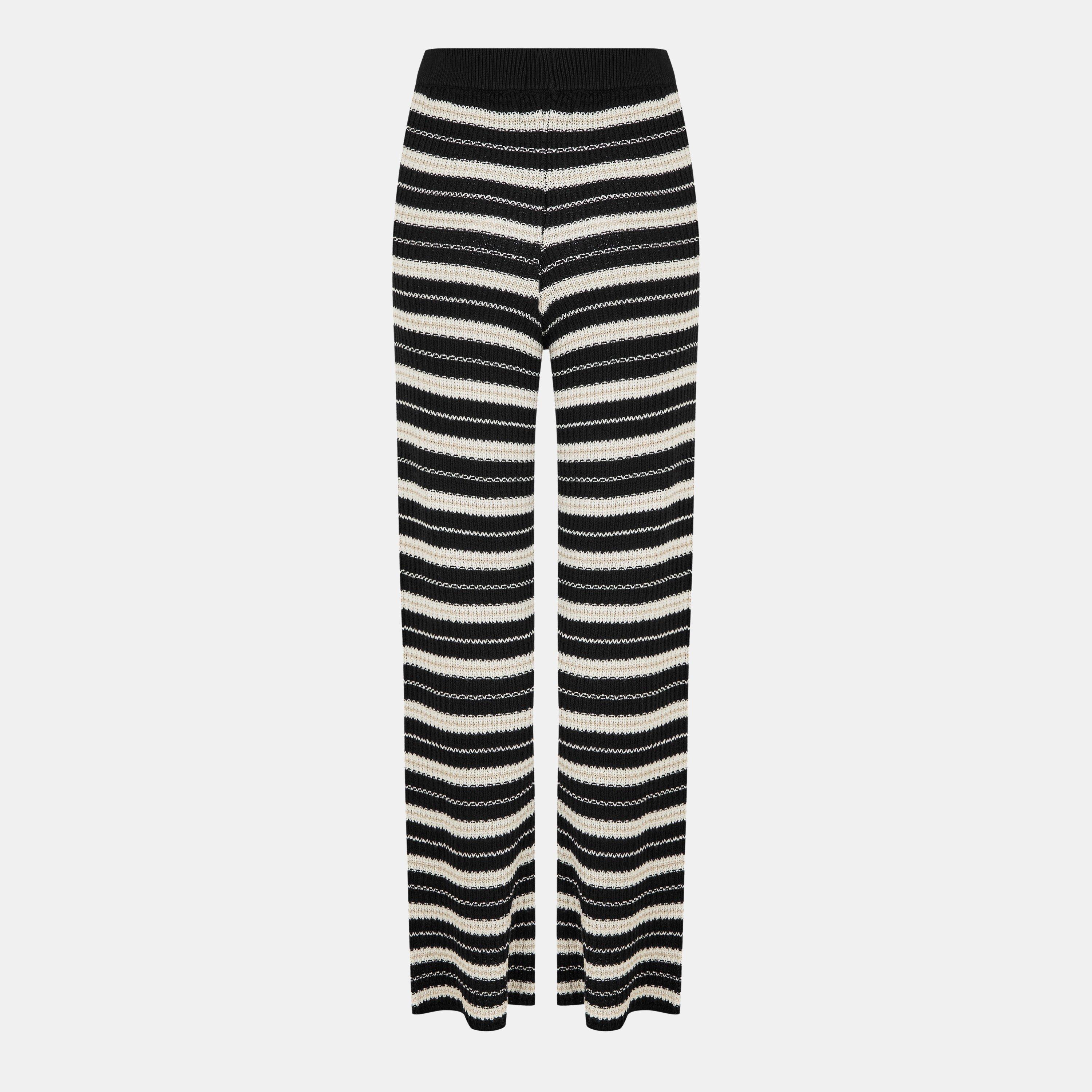 Carbon Stripe - Jack Wills - Crochet Knitted Trousers - 2