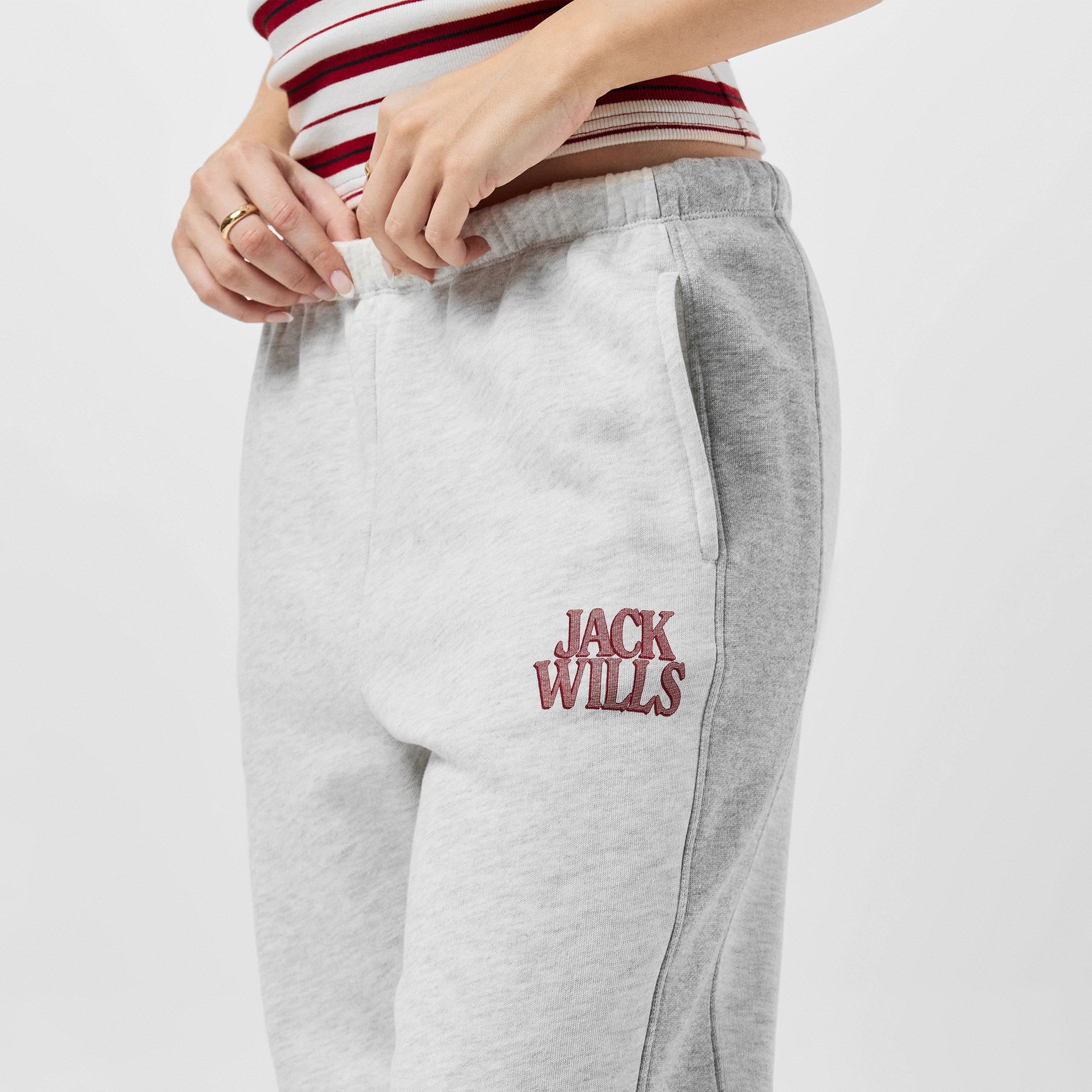 Lilla Heather - Jack Wills - JW Contrast Logo Closed Hem Fleece Joggers - 3