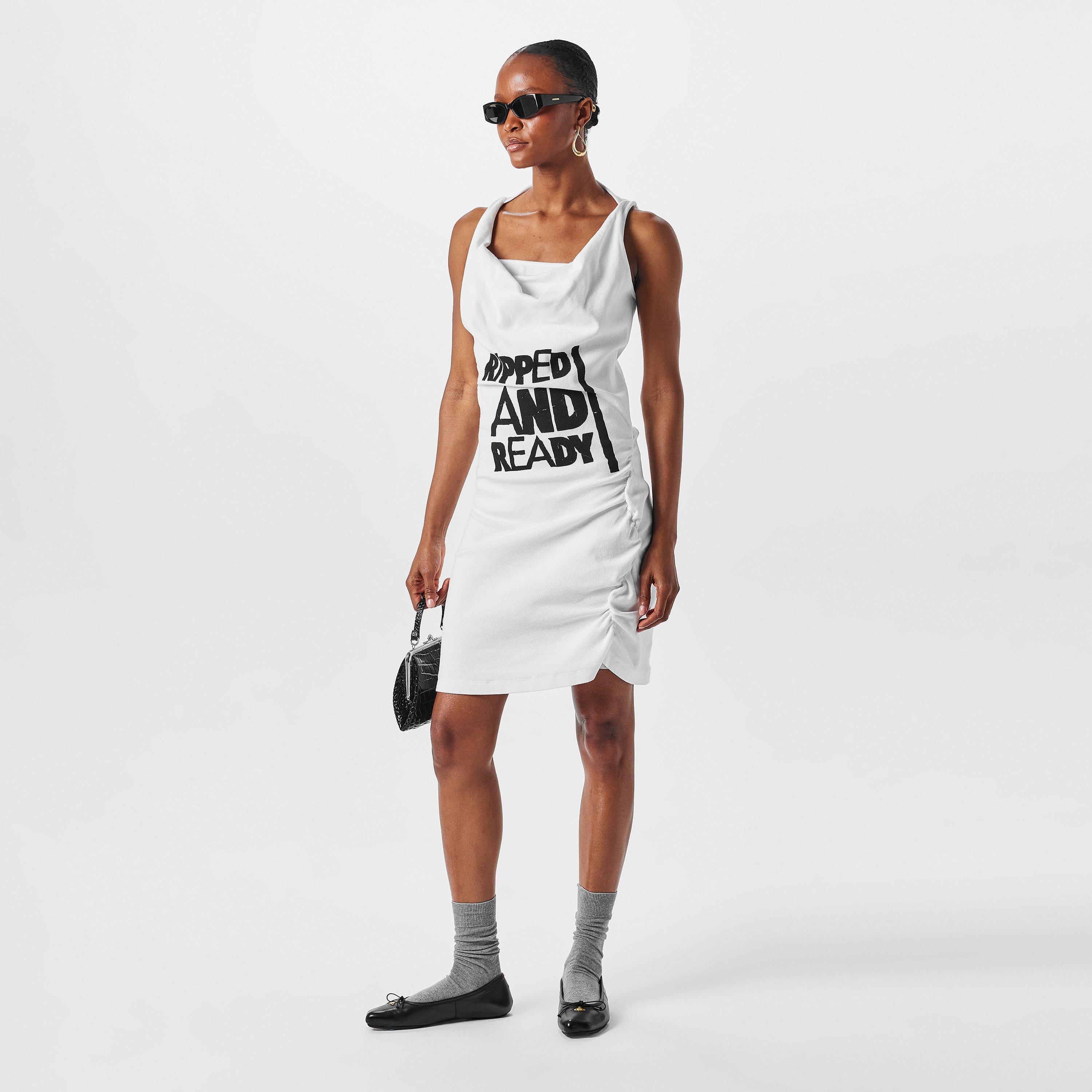 White - Vivienne Westwood - Women's Virginia Knitted Jumper Dress - 6