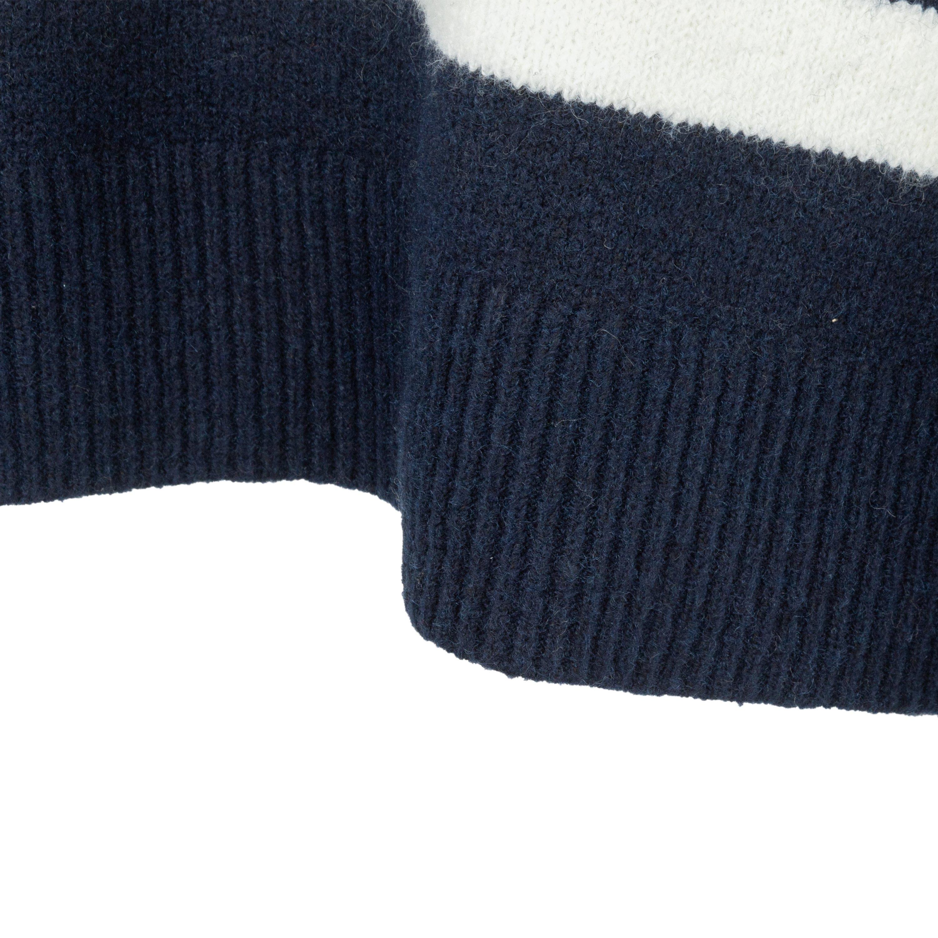 Marineblau/Weiß - Miso - Ladies quarter Zip Long Sleeve Jumper - 5