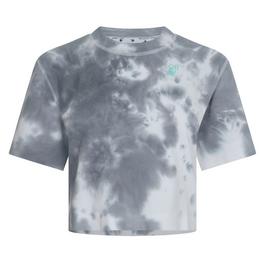 Off White Tie Dye Cropped T Shirt