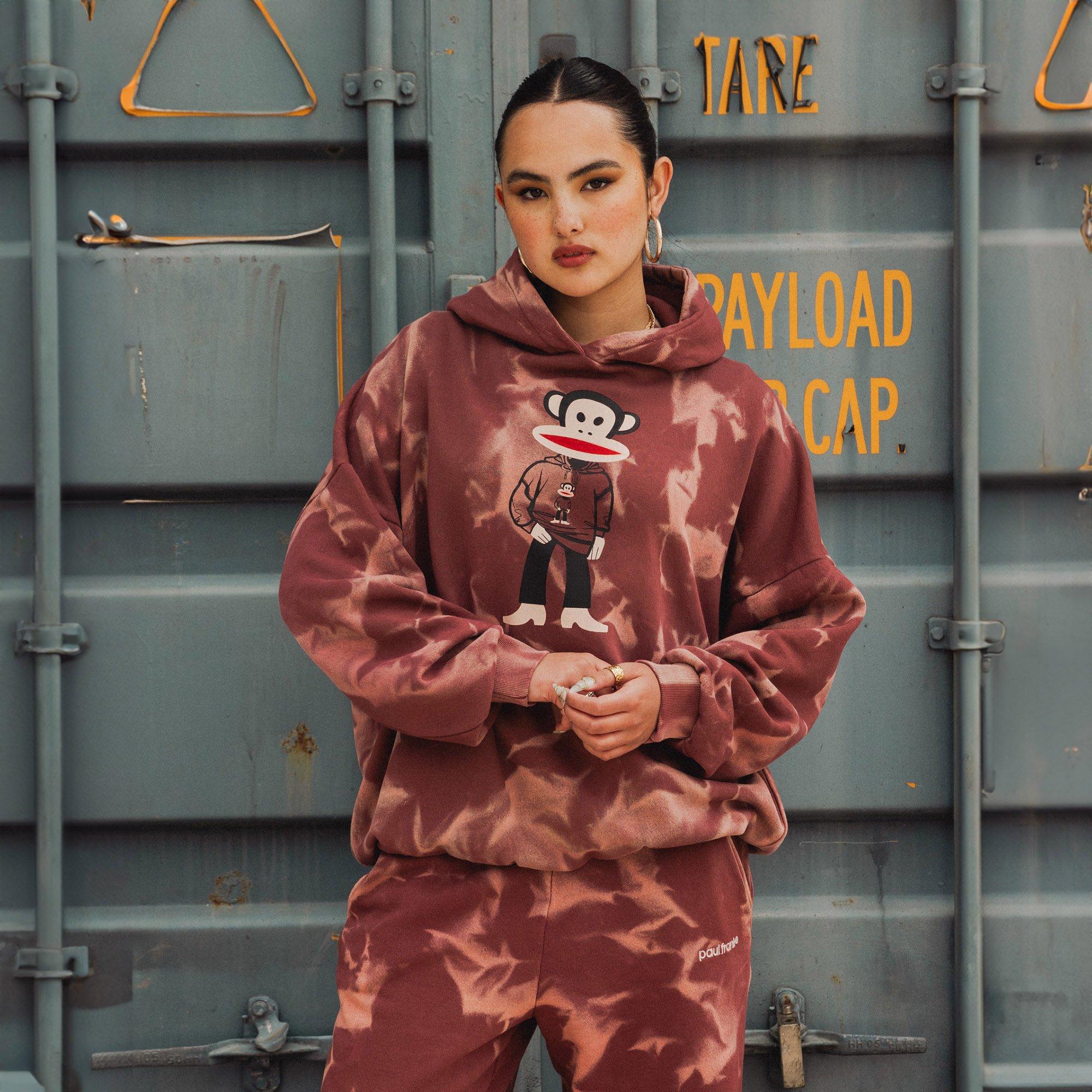 RED - Daisy Street - Daisy Street x Paul Frank Spray Effect Adults Hoodie - 5