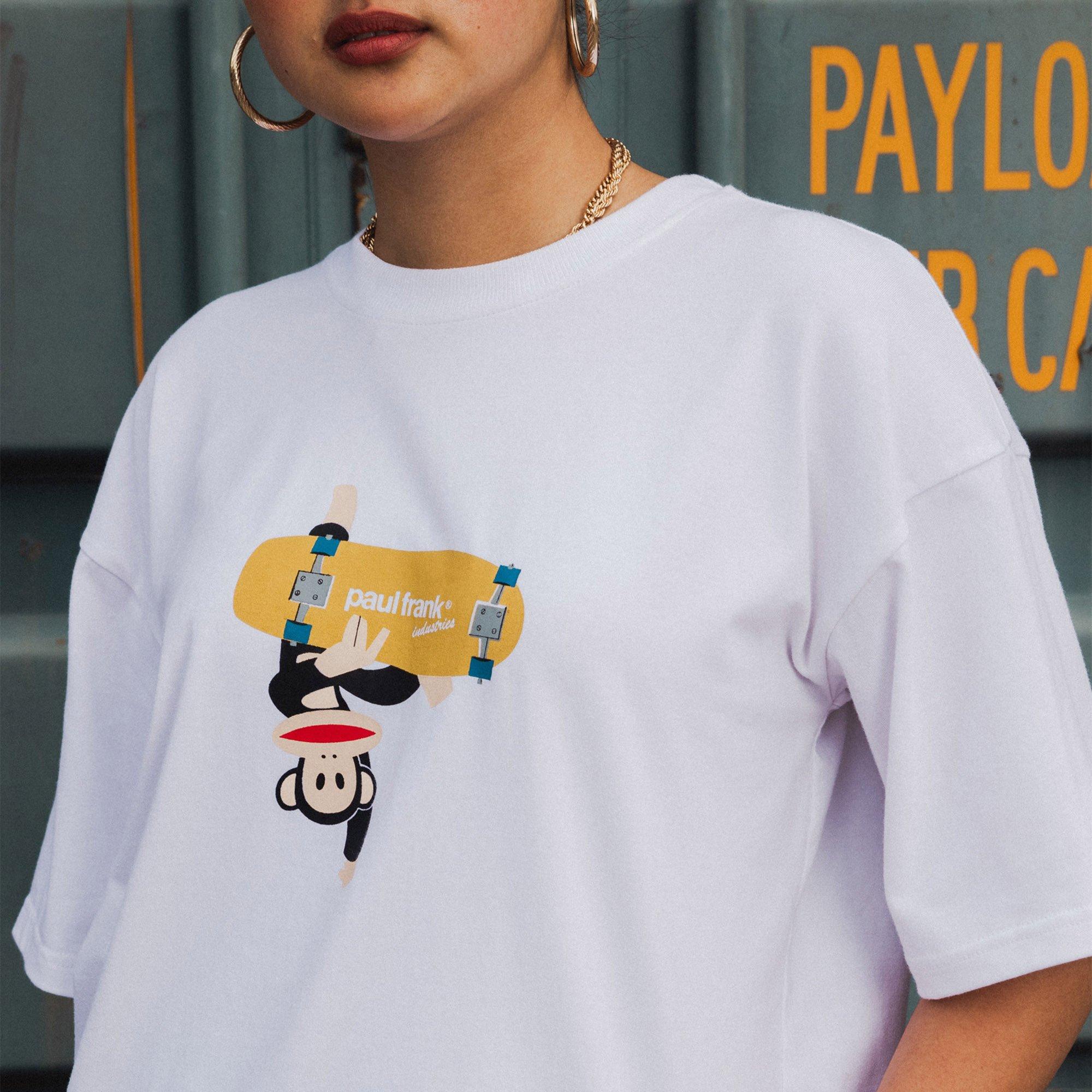 WHITE/MULTI - Daisy Street - Daisy Street x Paul Frank Skateboard Adults Oversized T-Shirt - 2