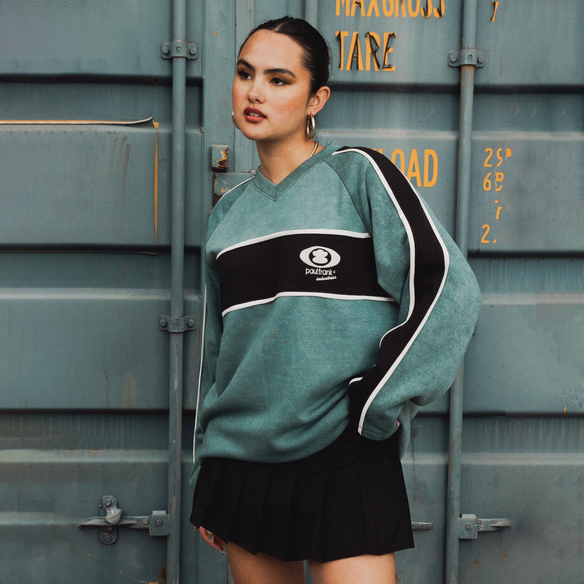 TEAL - Daisy Street - Daisy Street x Paul Frank Adults Long Sleeve Washed T Shirt - 4