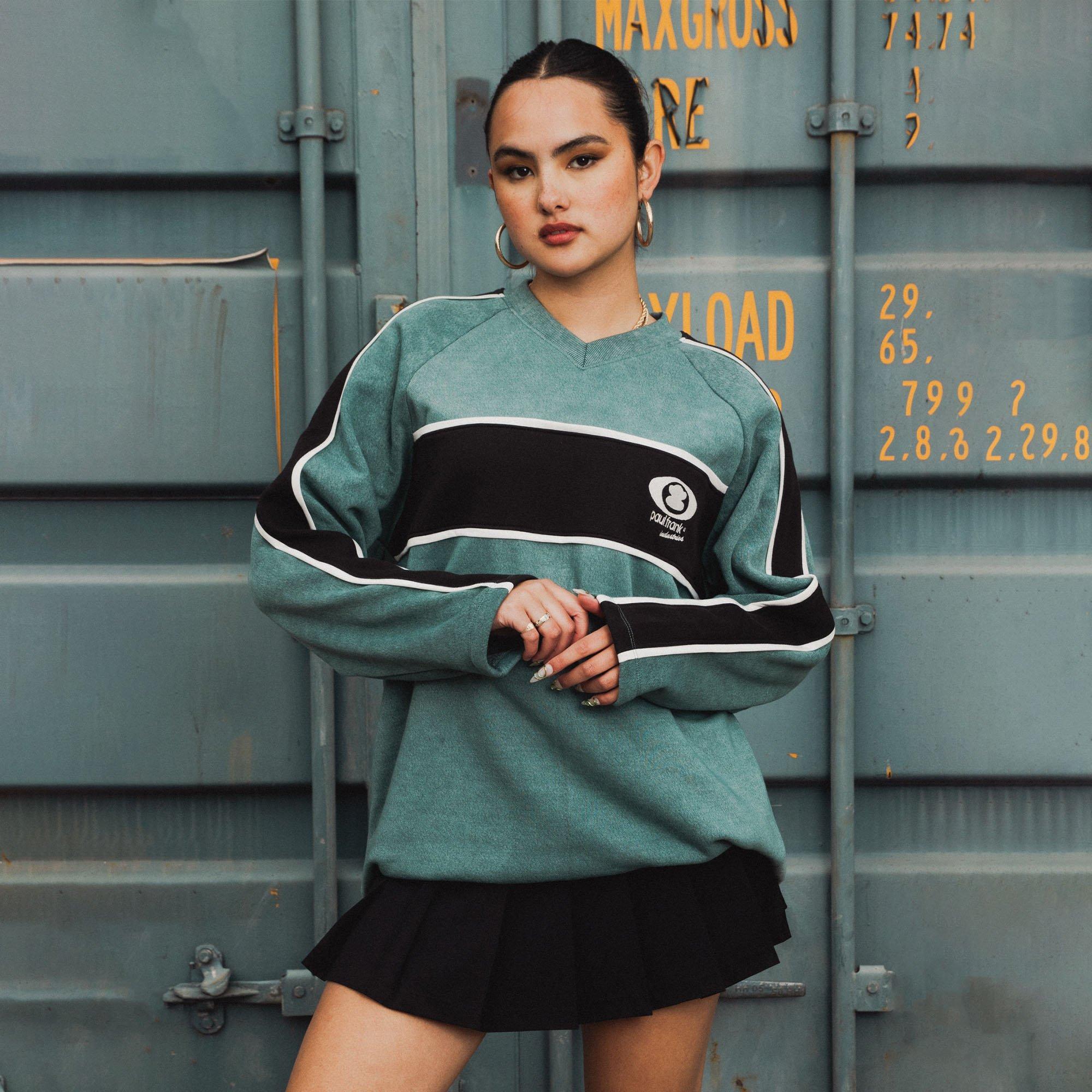 TEAL - Daisy Street - Daisy Street x Paul Frank Adults Long Sleeve Washed T Shirt - 5