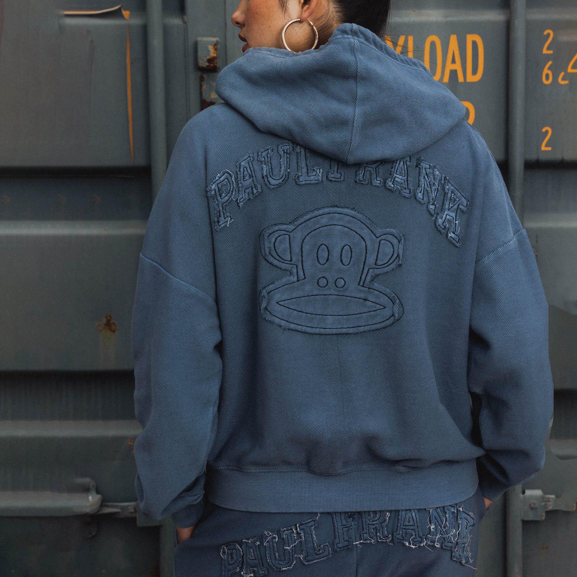 BLUE - Daisy Street - Daisy Street x Paul Frank Adults Knitted Twill Full Zip Hoodie - 3