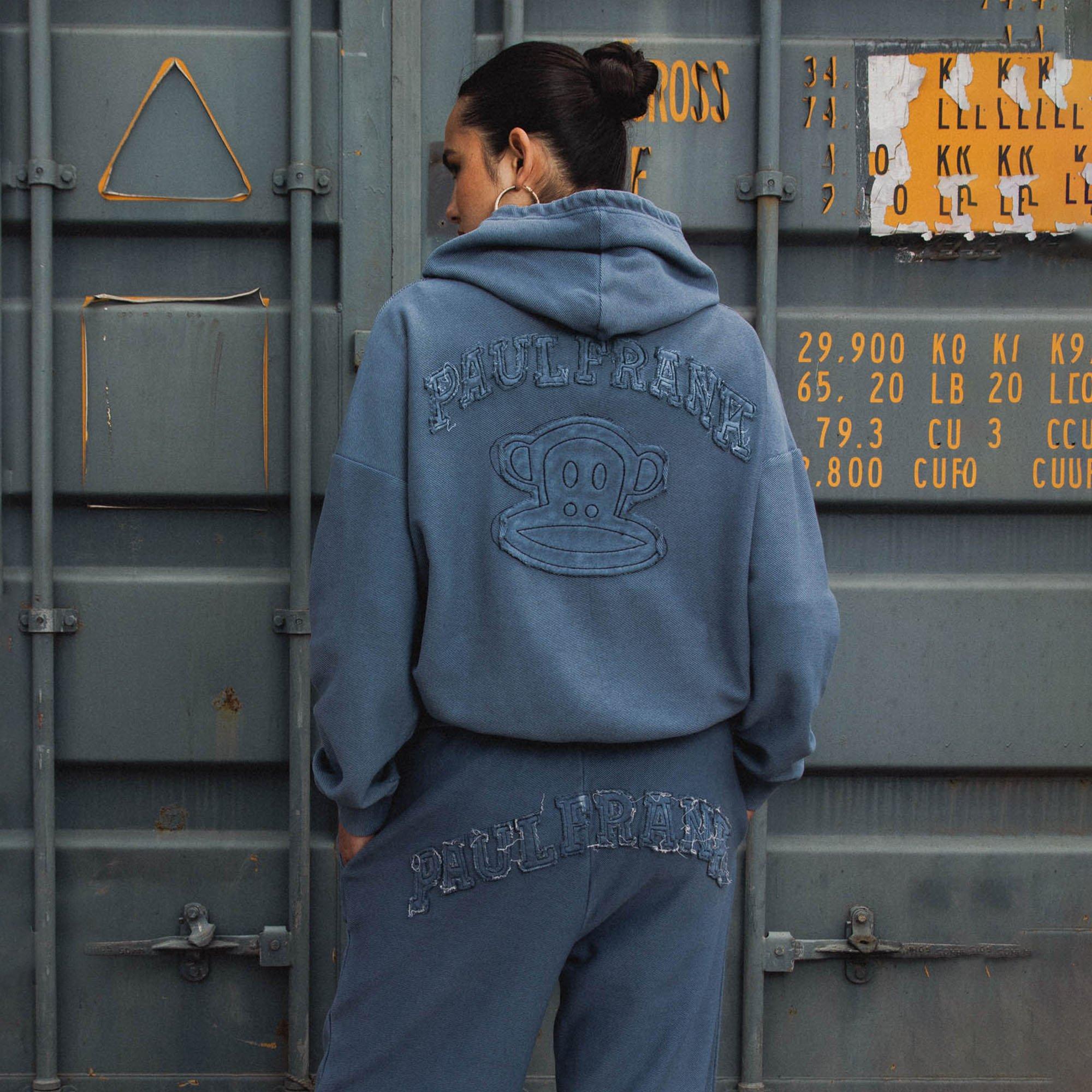 BLUE - Daisy Street - Daisy Street x Paul Frank Adults Knitted Twill Full Zip Hoodie - 6