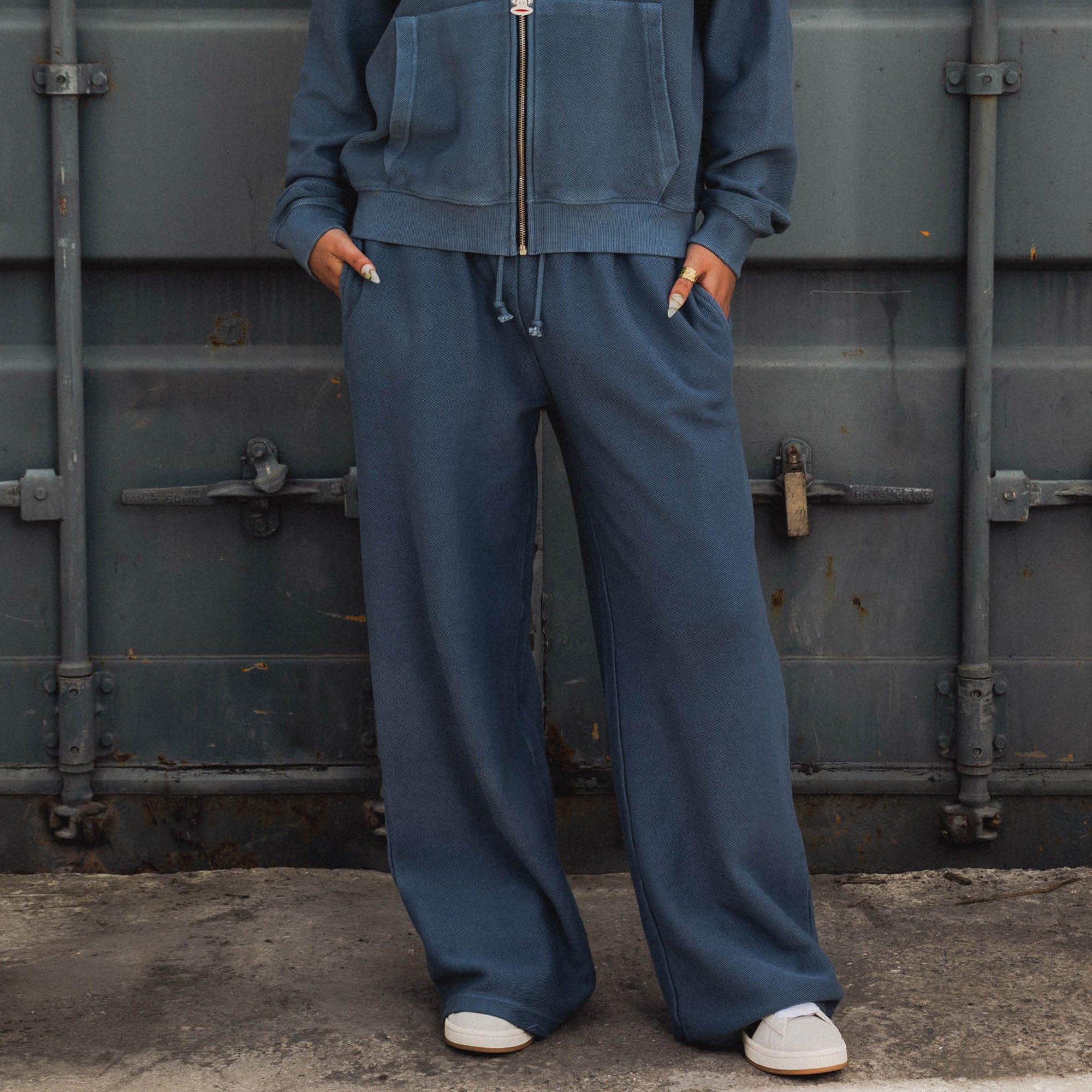 BLUE - Daisy Street - Daisy Street x Paul Frank Womens Knitted Twill Wide Leg Joggers - 2