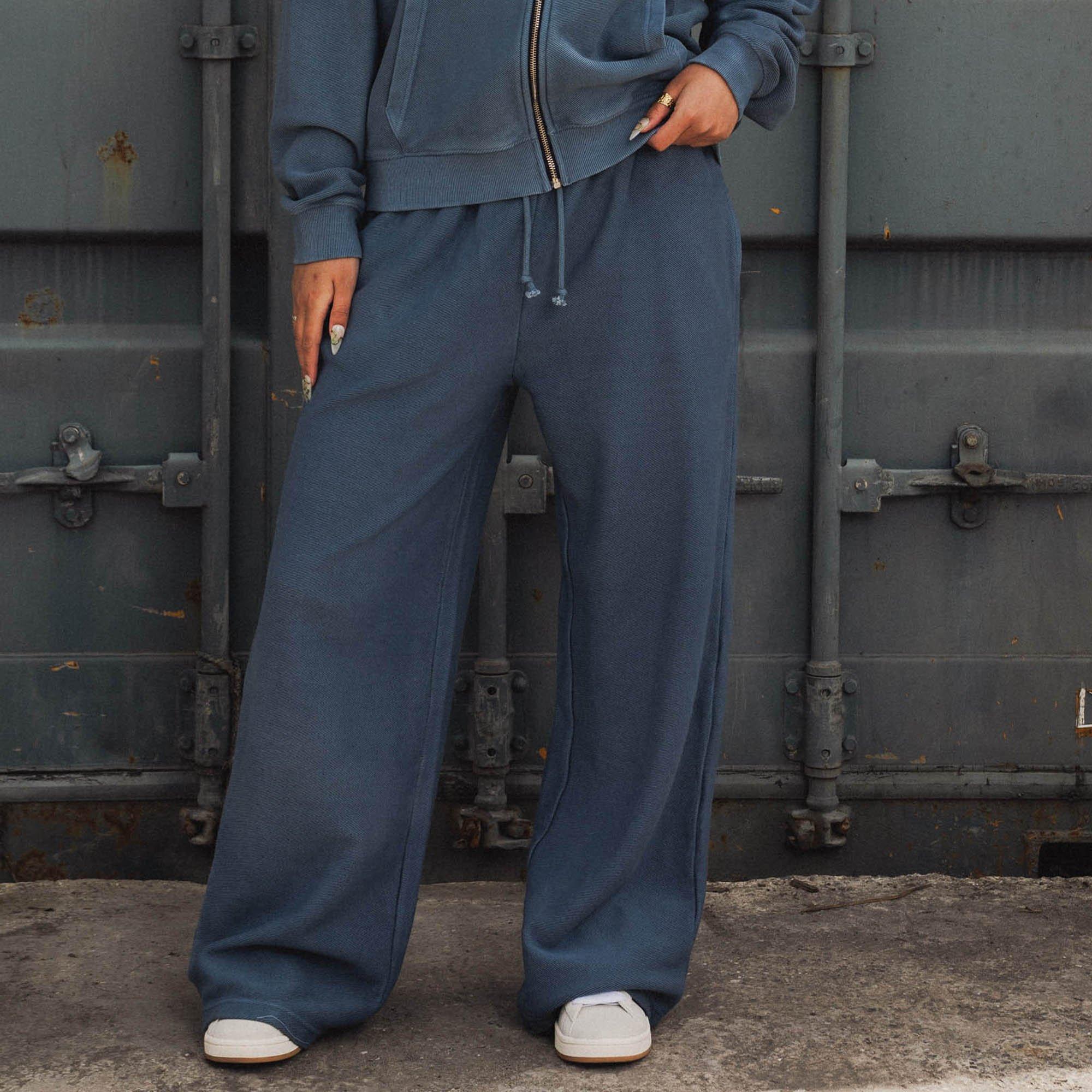 BLUE - Daisy Street - Daisy Street x Paul Frank Womens Knitted Twill Wide Leg Joggers - 3